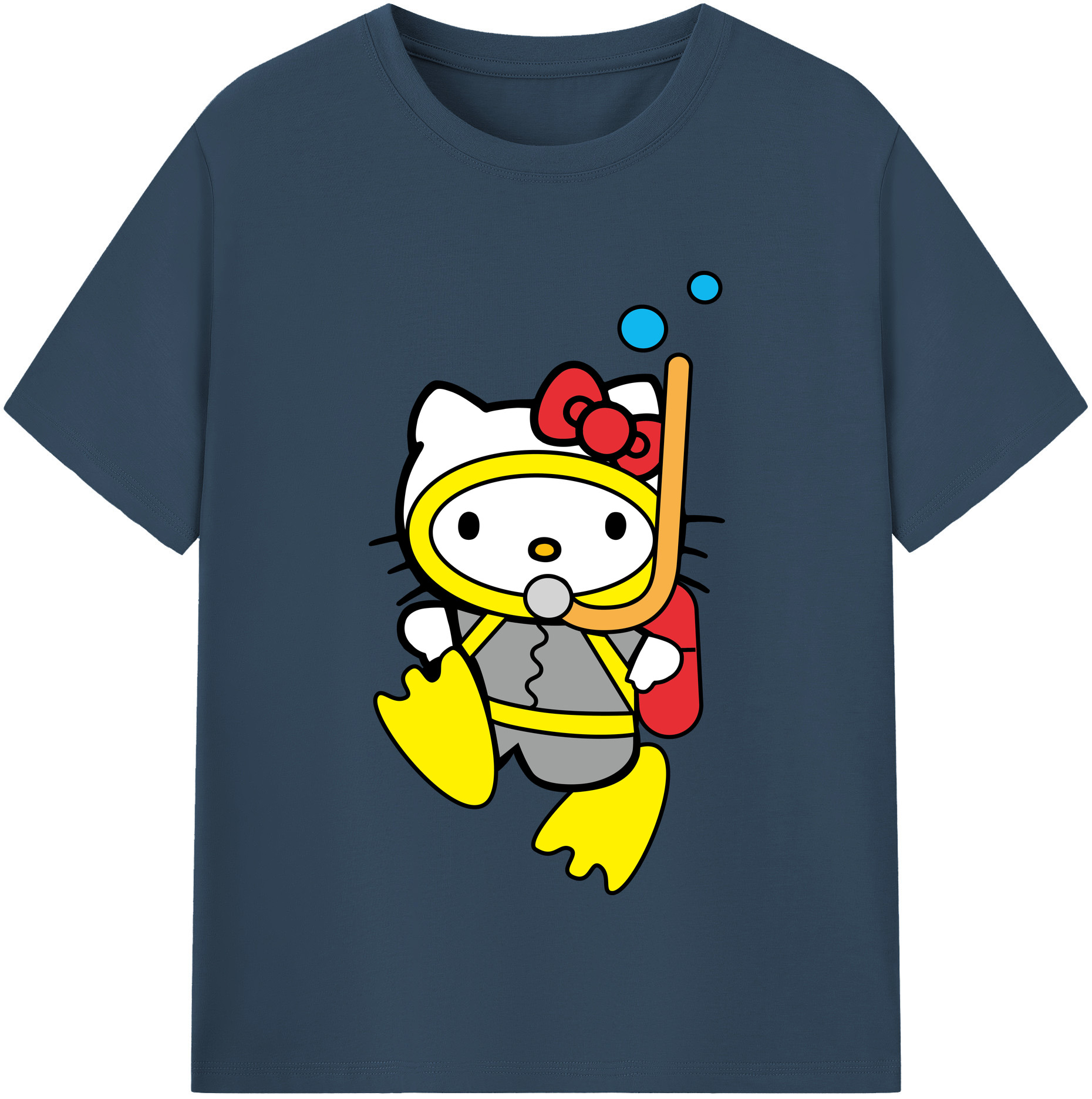 （画像用） Hello Kitty ハローキティ レディースカジュアルプリントTシャツ（綿100％）