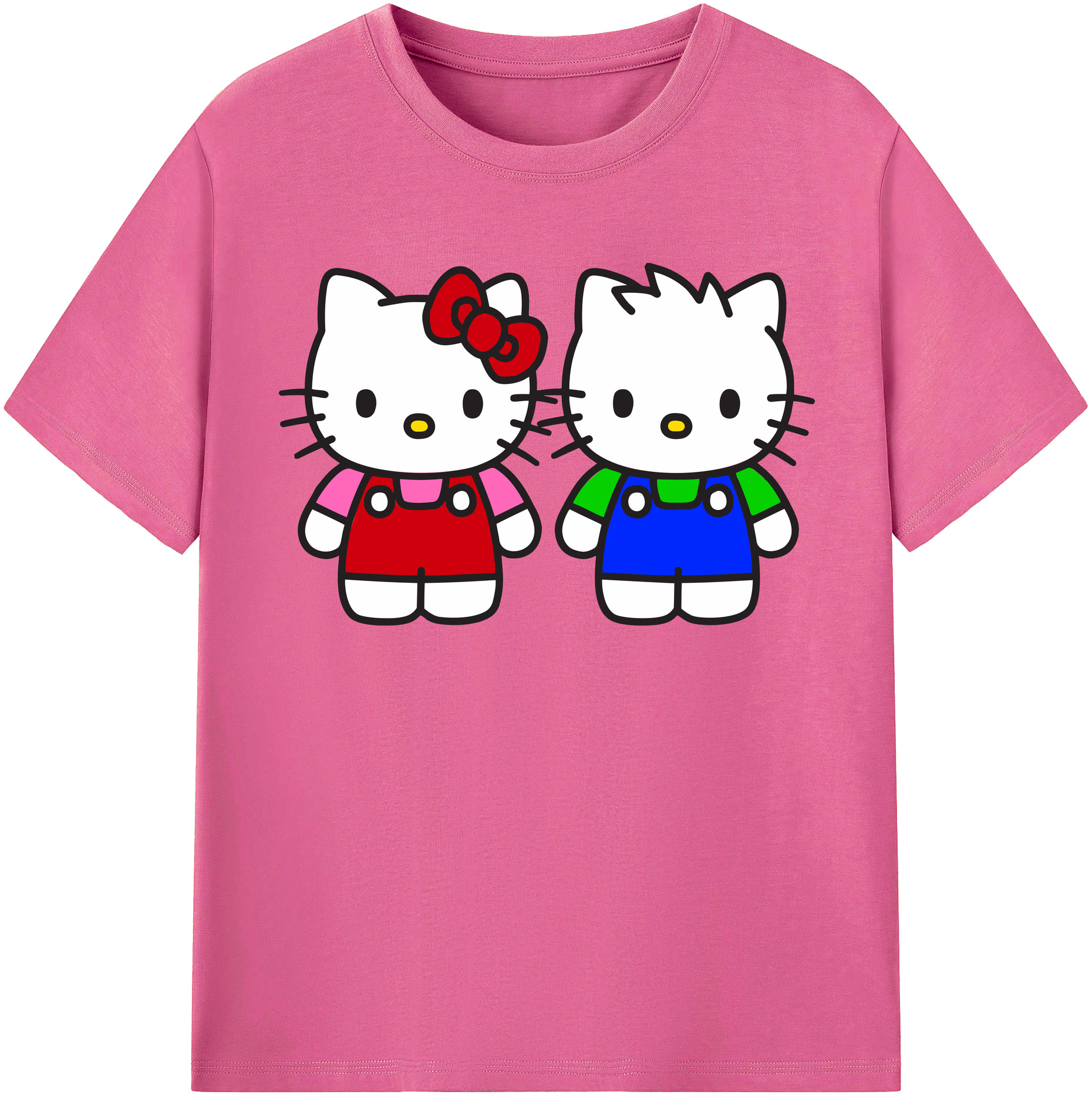 （画像用） Hello Kitty ハローキティ レディースカジュアルプリントTシャツ（綿100％）