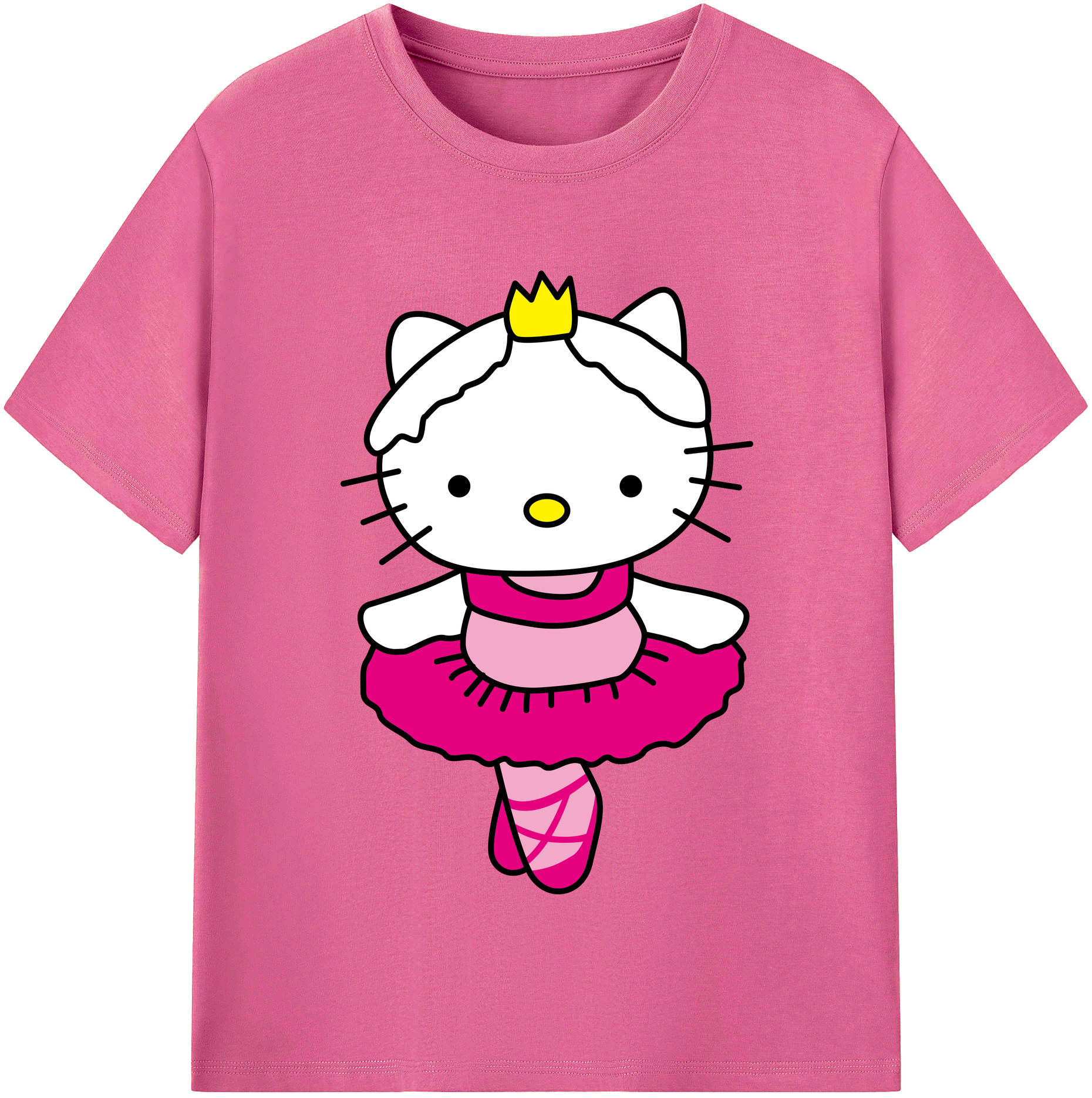 （画像用） Hello Kitty ハローキティ レディースカジュアルプリントTシャツ（綿100％）