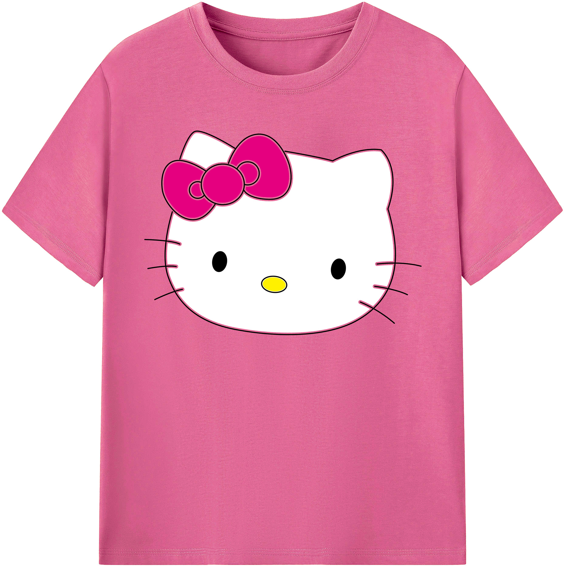（画像用） Hello Kitty ハローキティ レディースカジュアルプリントTシャツ（綿100％）