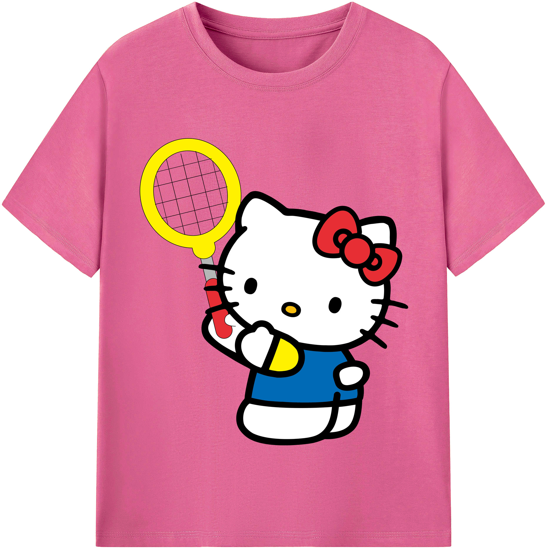 （画像用） Hello Kitty ハローキティ レディースカジュアルプリントTシャツ（綿100％）