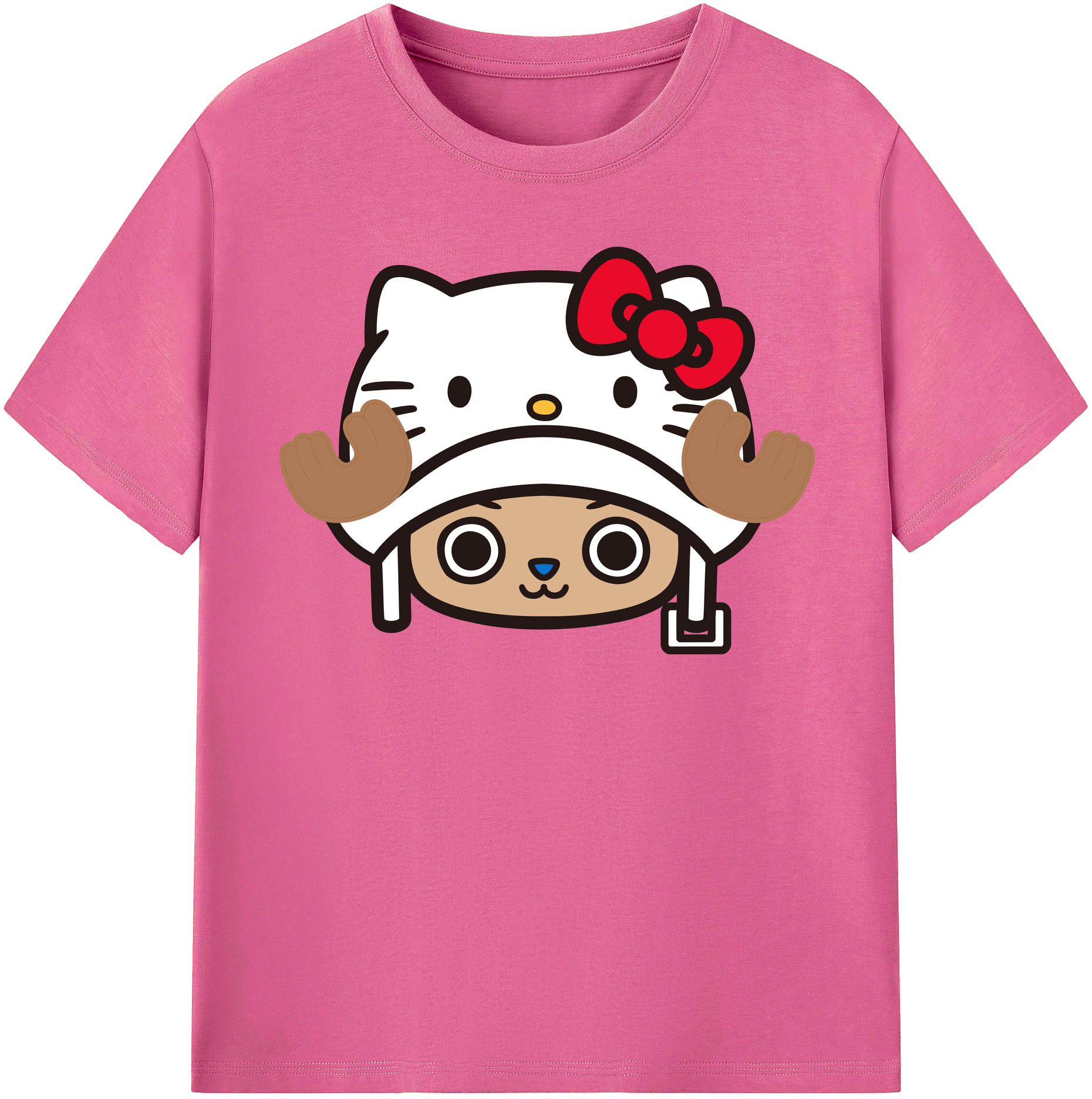 （画像用） Hello Kitty ハローキティ レディースカジュアルプリントTシャツ（綿100％）