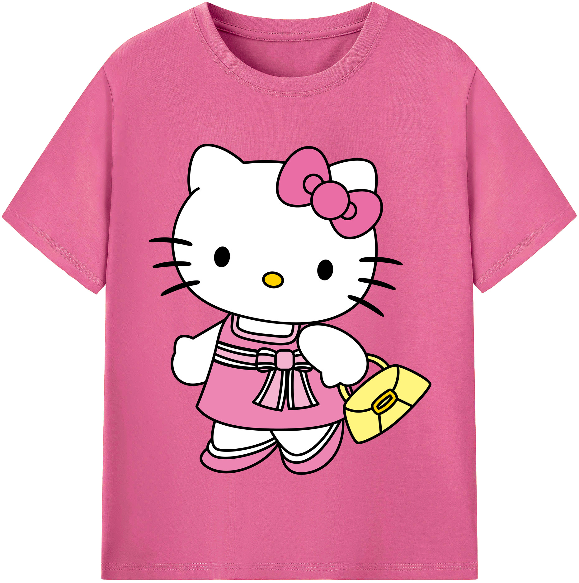 （画像用） Hello Kitty ハローキティ レディースカジュアルプリントTシャツ（綿100％）