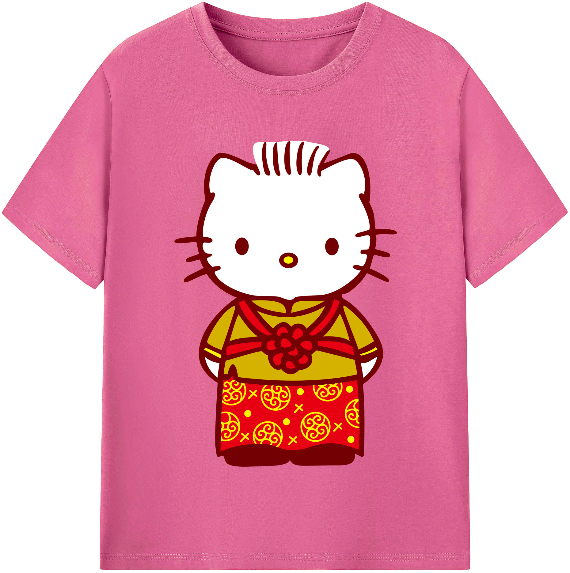 （画像用） Hello Kitty ハローキティ レディースカジュアルプリントTシャツ（綿100％）