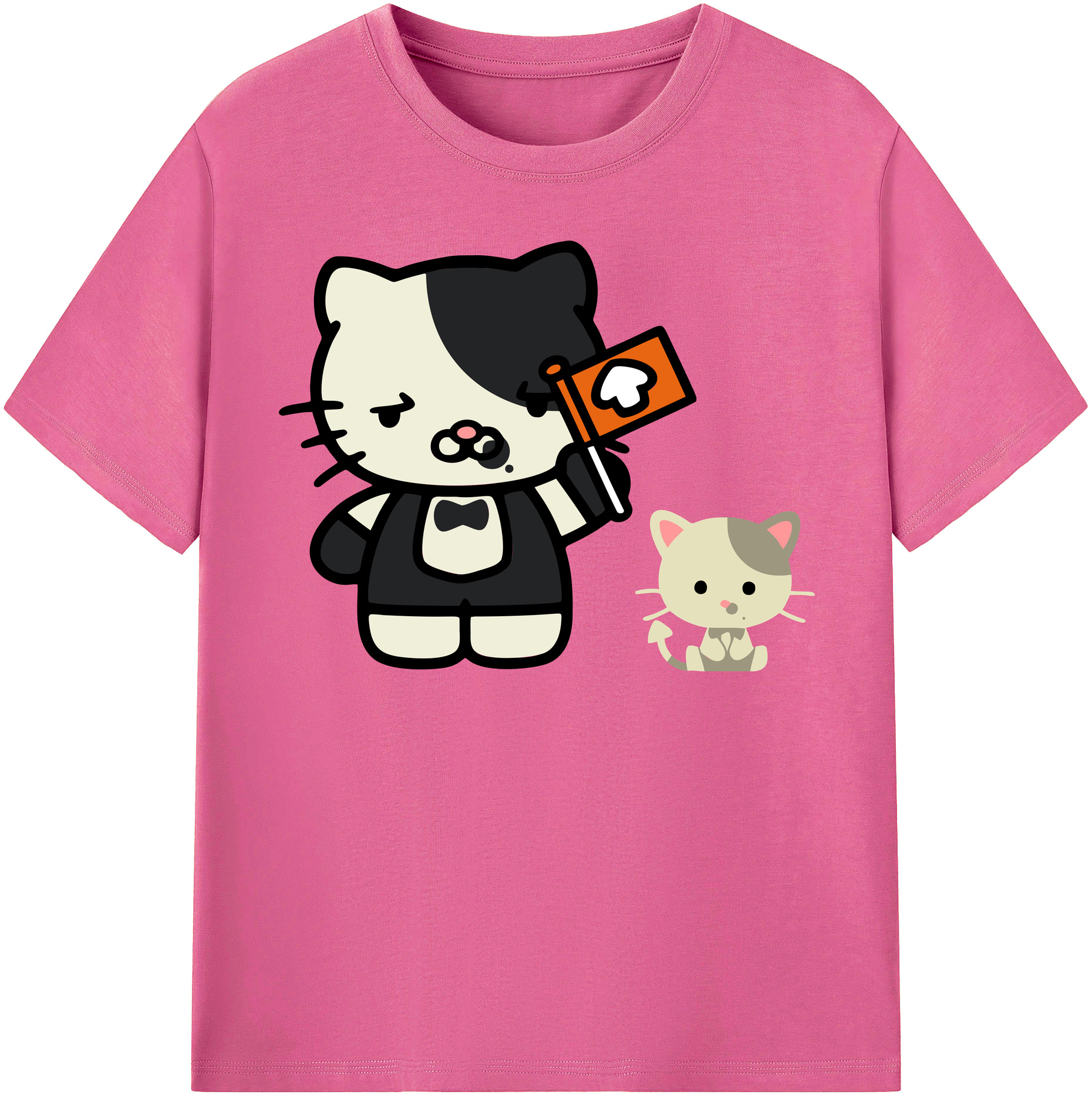 （画像用） Hello Kitty ハローキティ レディースカジュアルプリントTシャツ（綿100％）