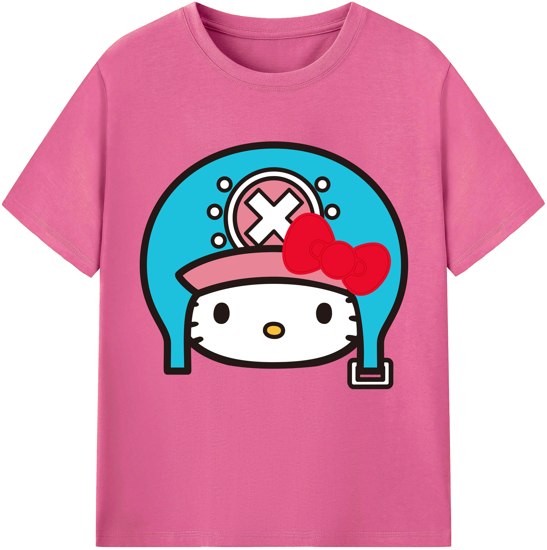 （画像用） Hello Kitty ハローキティ レディースカジュアルプリントTシャツ（綿100％）