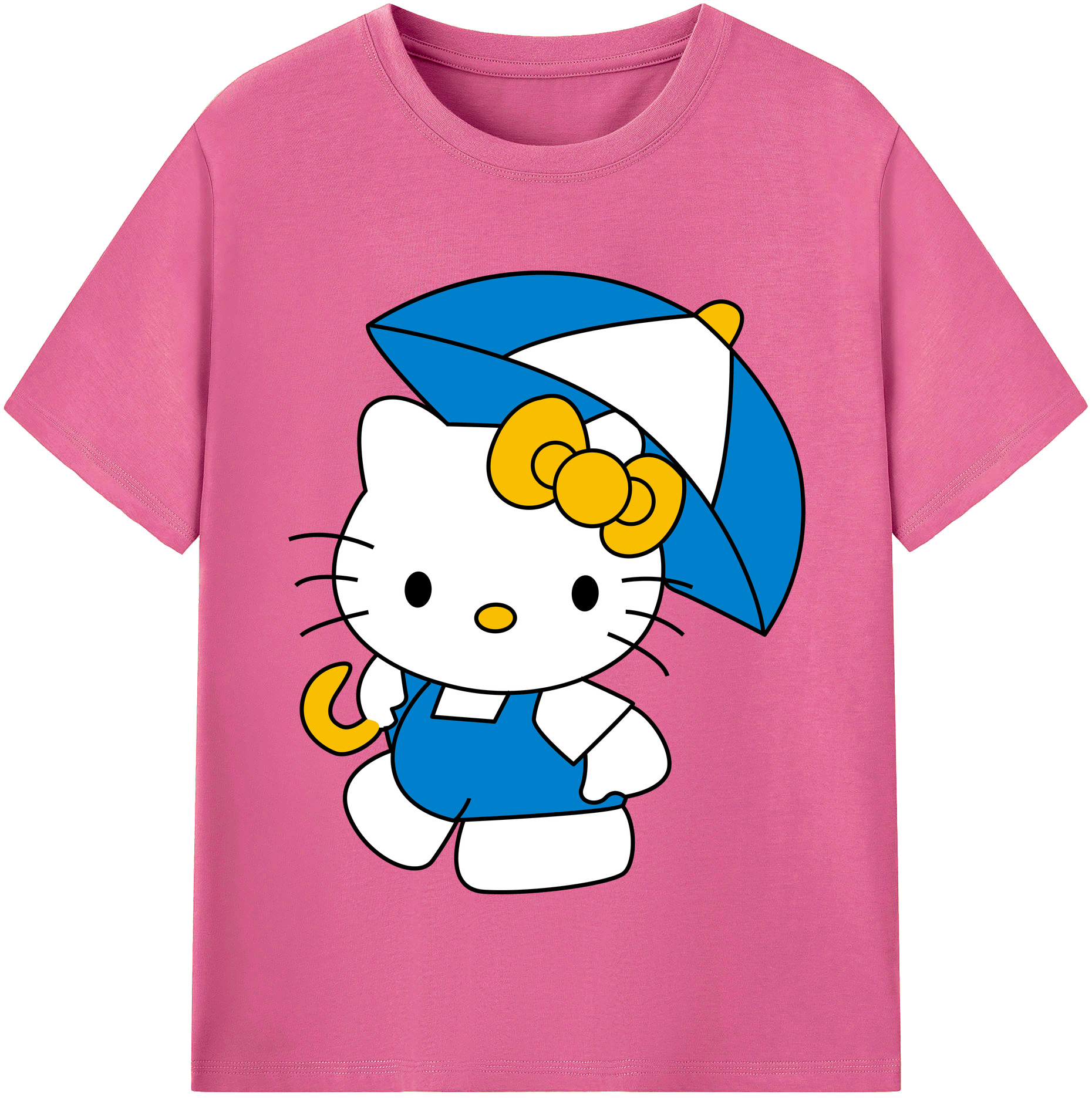 （画像用） Hello Kitty ハローキティ レディースカジュアルプリントTシャツ（綿100％）