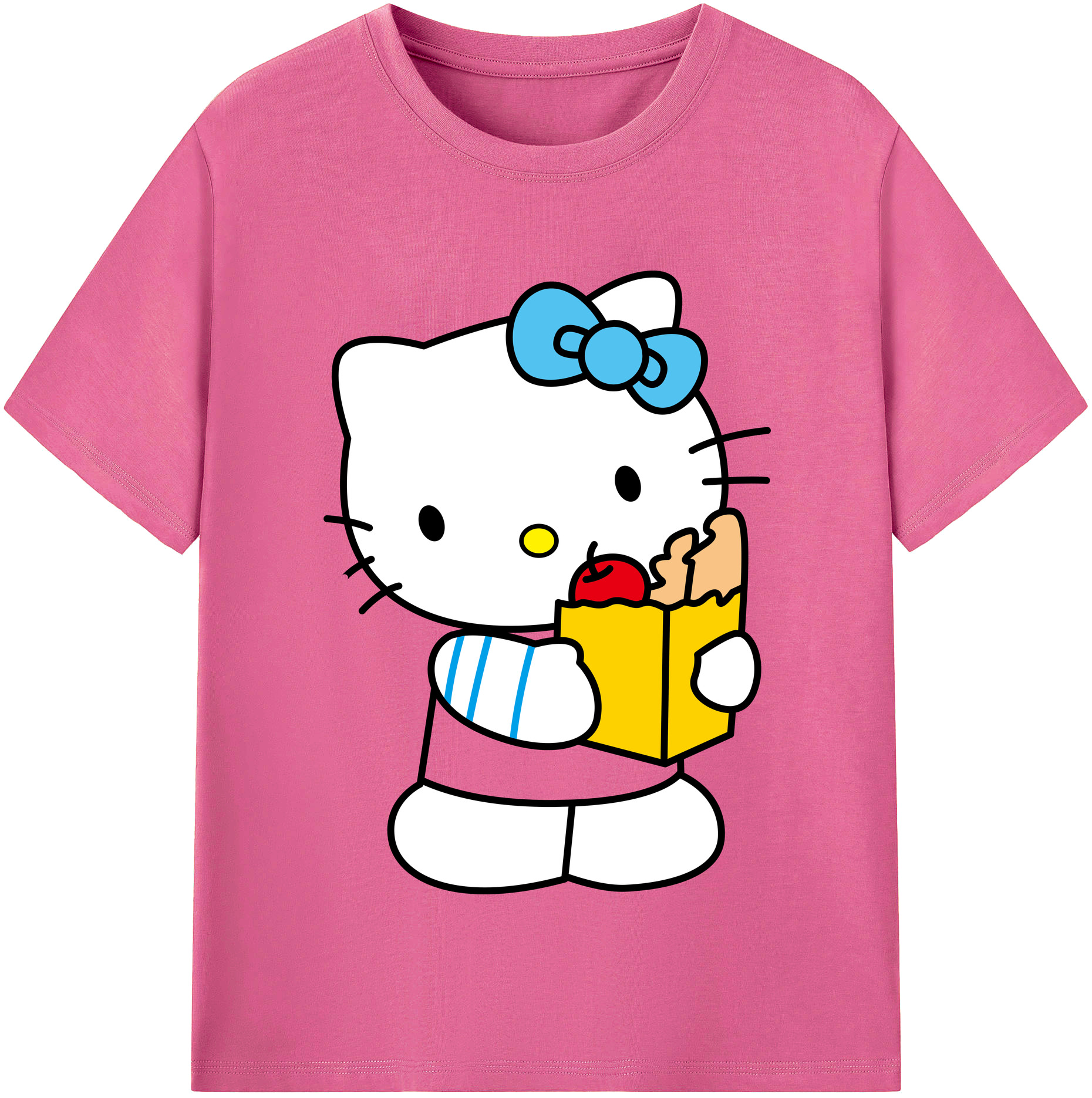 （画像用） Hello Kitty ハローキティ レディースカジュアルプリントTシャツ（綿100％）