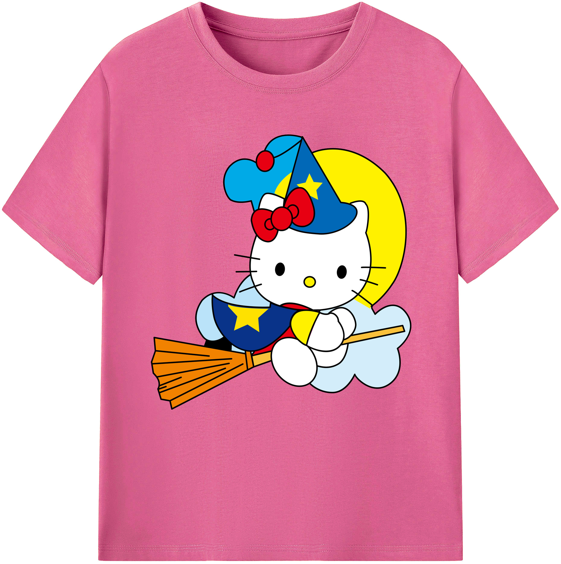 （画像用） Hello Kitty ハローキティ レディースカジュアルプリントTシャツ（綿100％）