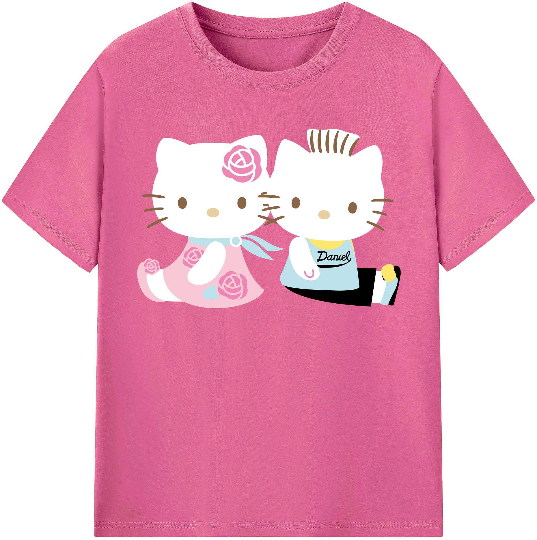（画像用） Hello Kitty ハローキティ レディースカジュアルプリントTシャツ（綿100％）
