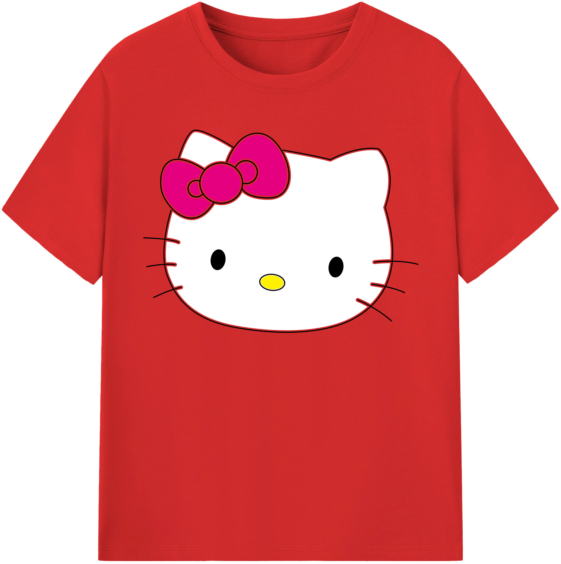 （画像用） Hello Kitty ハローキティ レディースカジュアルプリントTシャツ（綿100％）