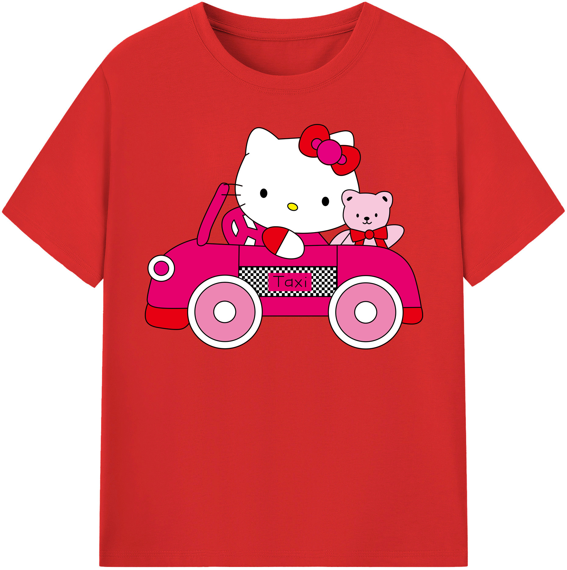 （画像用） Hello Kitty ハローキティ レディースカジュアルプリントTシャツ（綿100％）