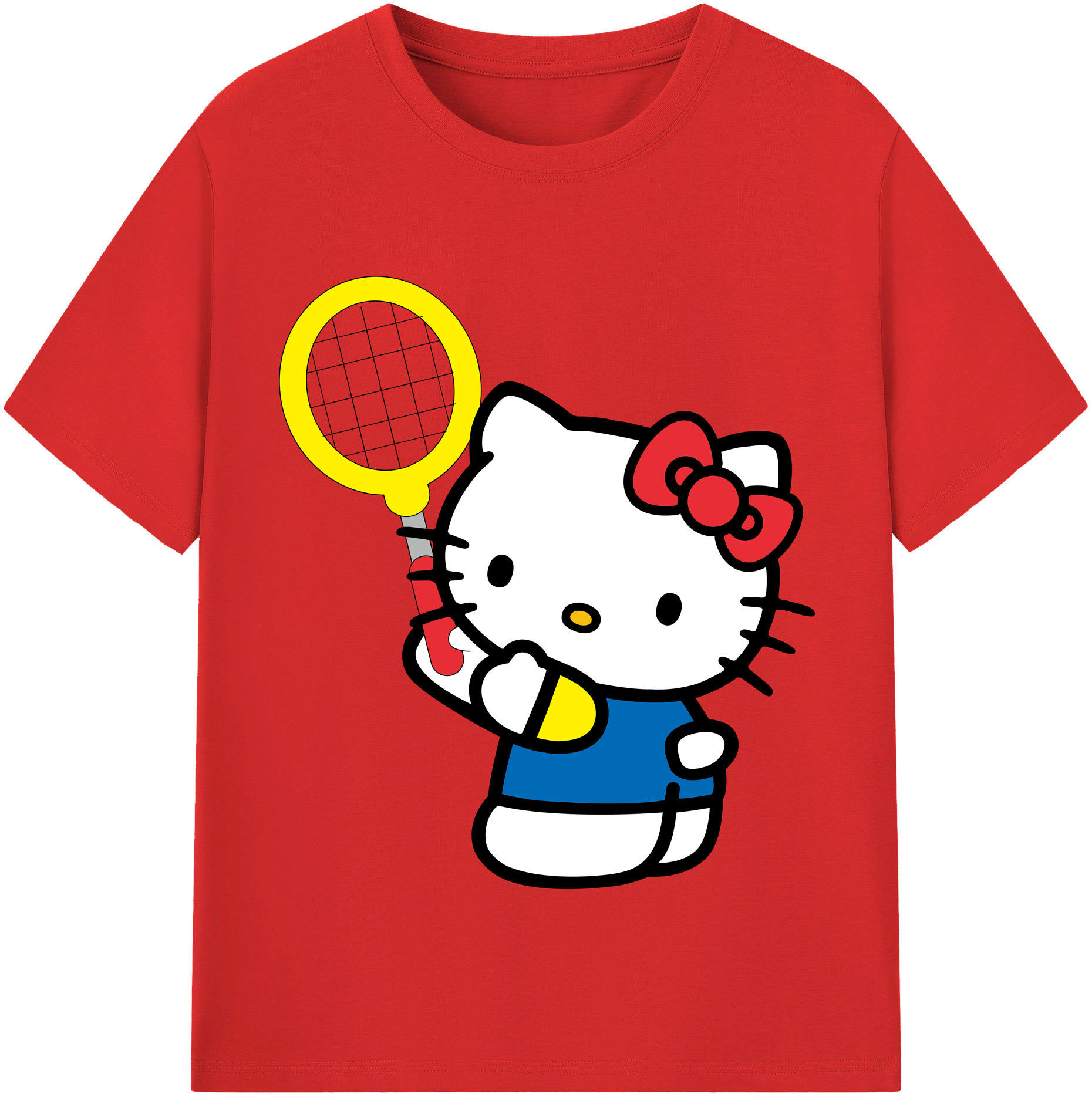 （画像用） Hello Kitty ハローキティ レディースカジュアルプリントTシャツ（綿100％）