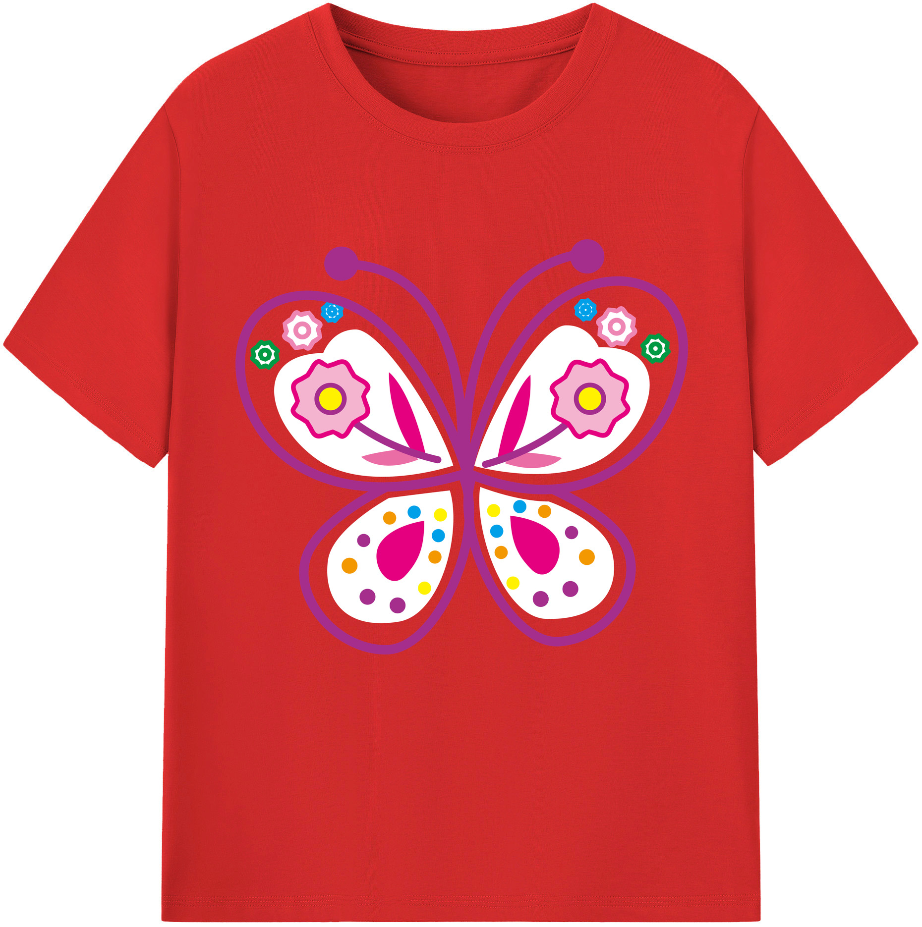 （画像用） Hello Kitty ハローキティ レディースカジュアルプリントTシャツ（綿100％）