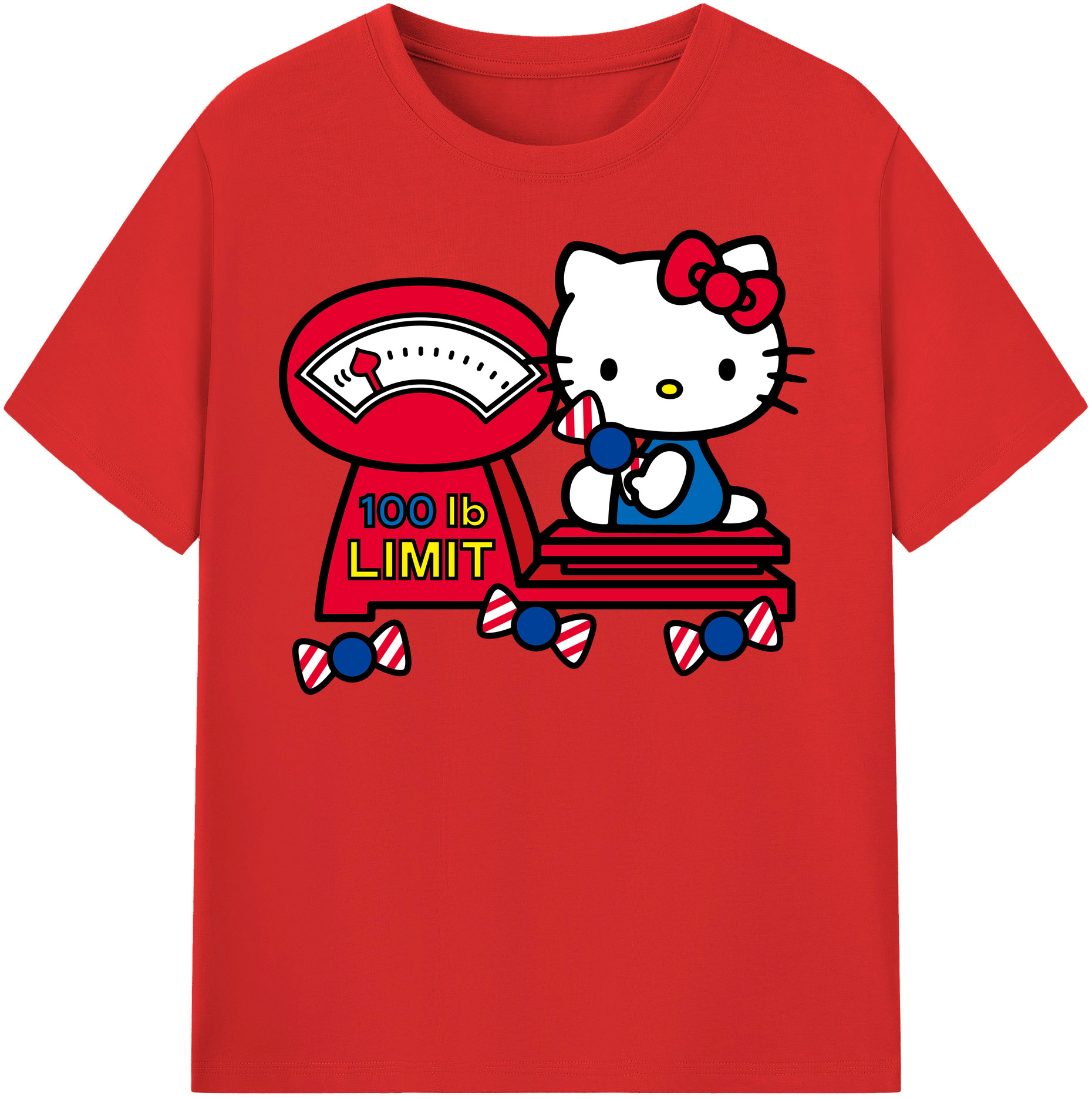 （画像用） Hello Kitty ハローキティ レディースカジュアルプリントTシャツ（綿100％）