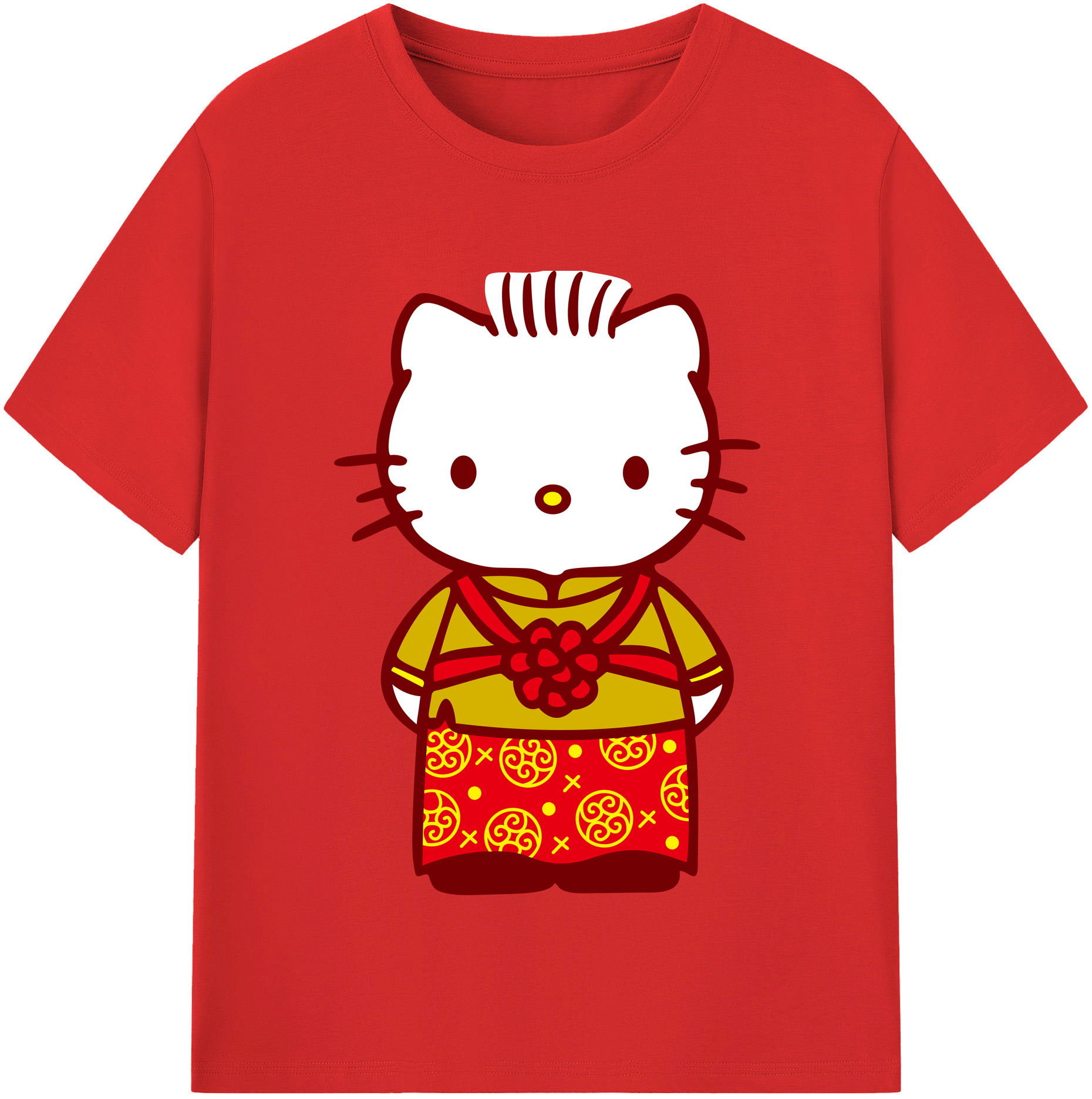 （画像用） Hello Kitty ハローキティ レディースカジュアルプリントTシャツ（綿100％）