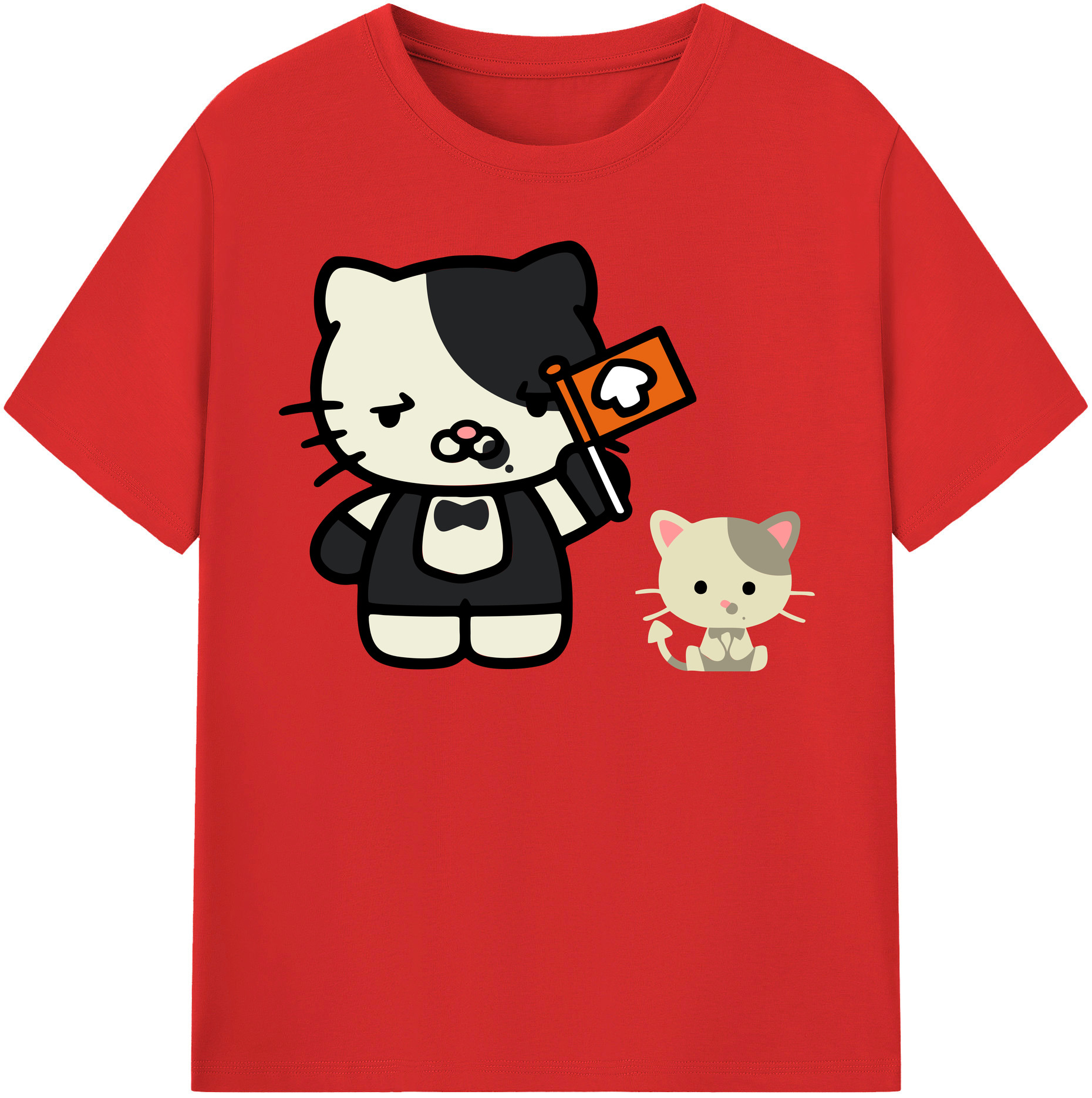 （画像用） Hello Kitty ハローキティ レディースカジュアルプリントTシャツ（綿100％）