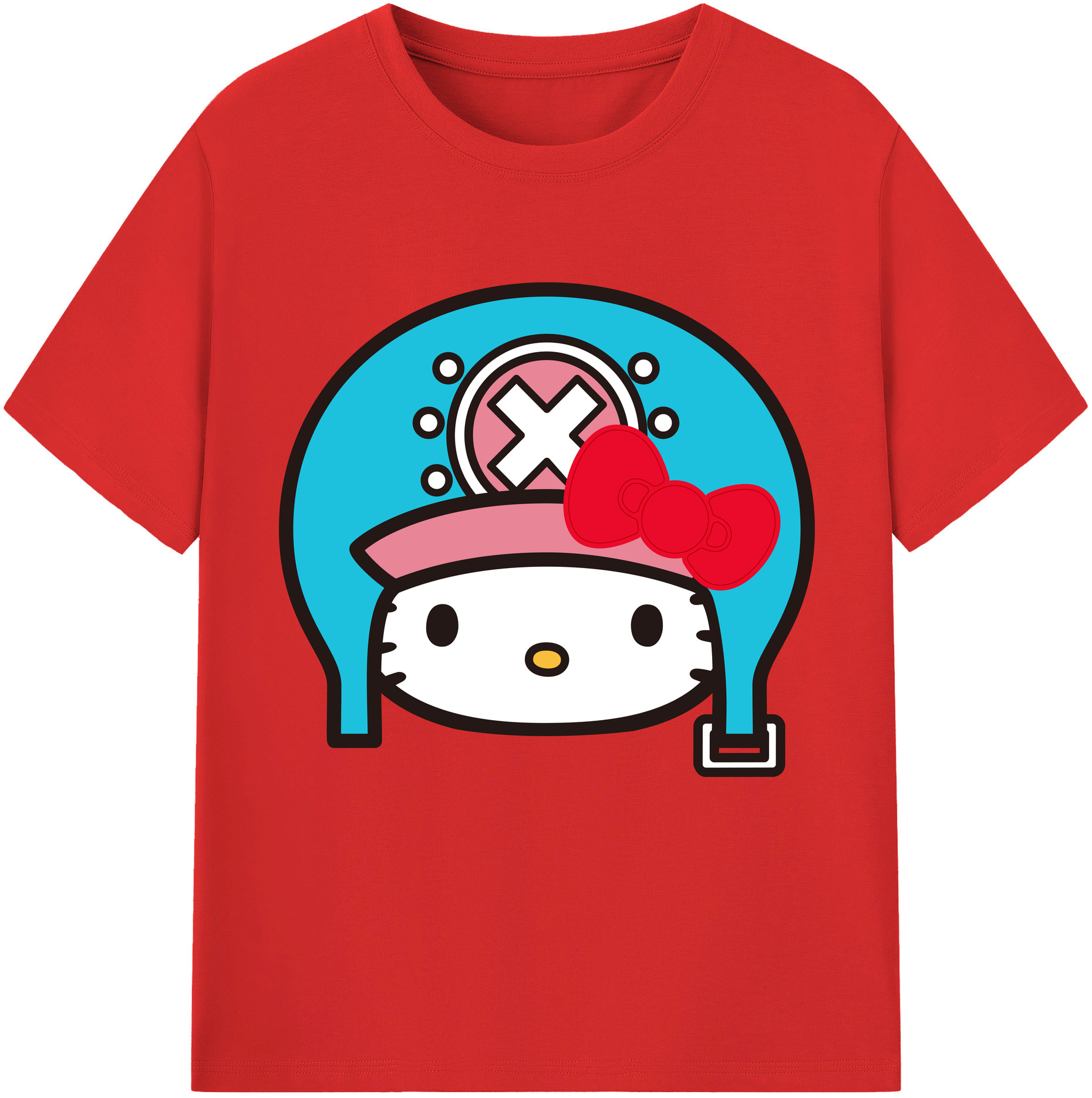 （画像用） Hello Kitty ハローキティ レディースカジュアルプリントTシャツ（綿100％）