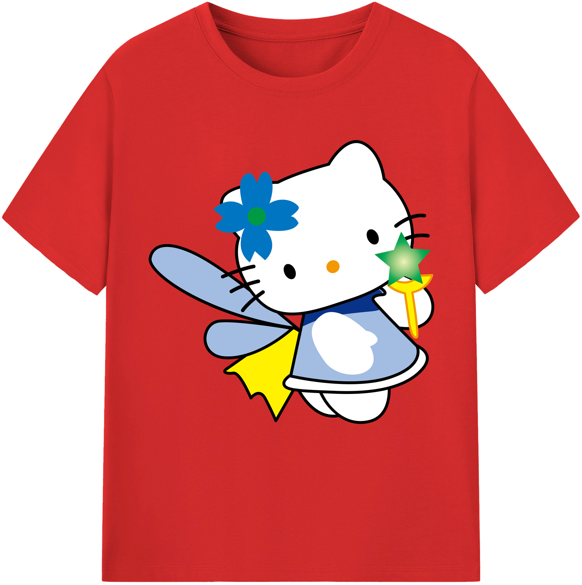 （画像用） Hello Kitty ハローキティ レディースカジュアルプリントTシャツ（綿100％）