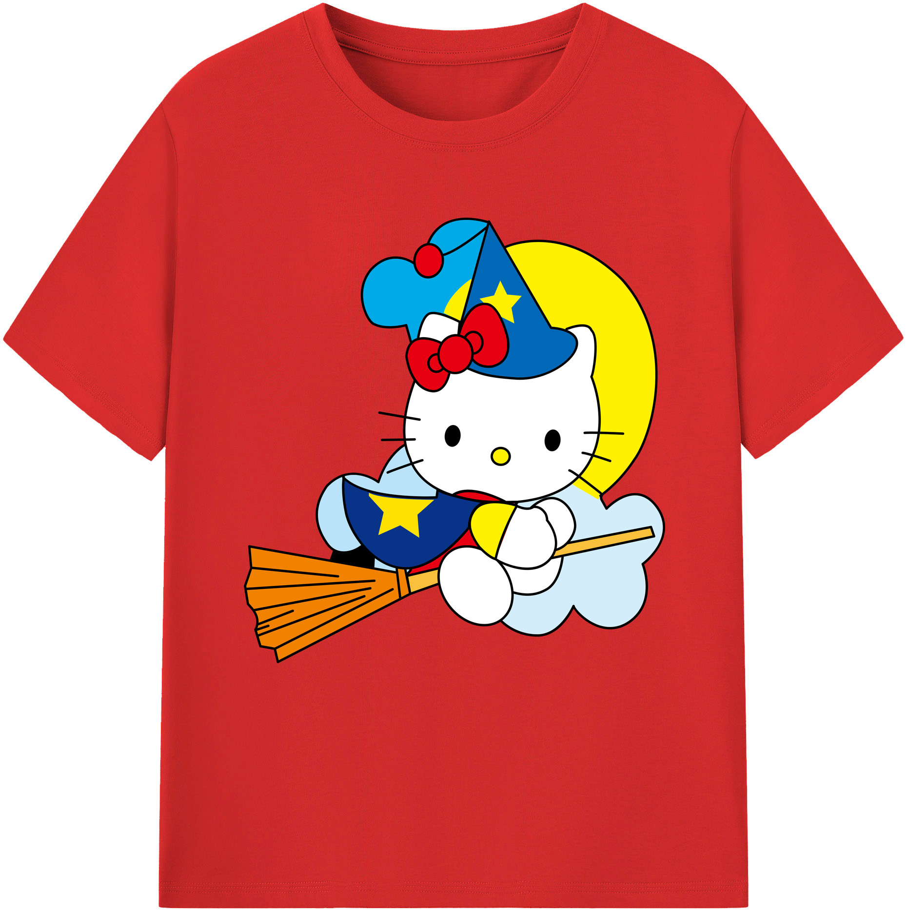 （画像用） Hello Kitty ハローキティ レディースカジュアルプリントTシャツ（綿100％）