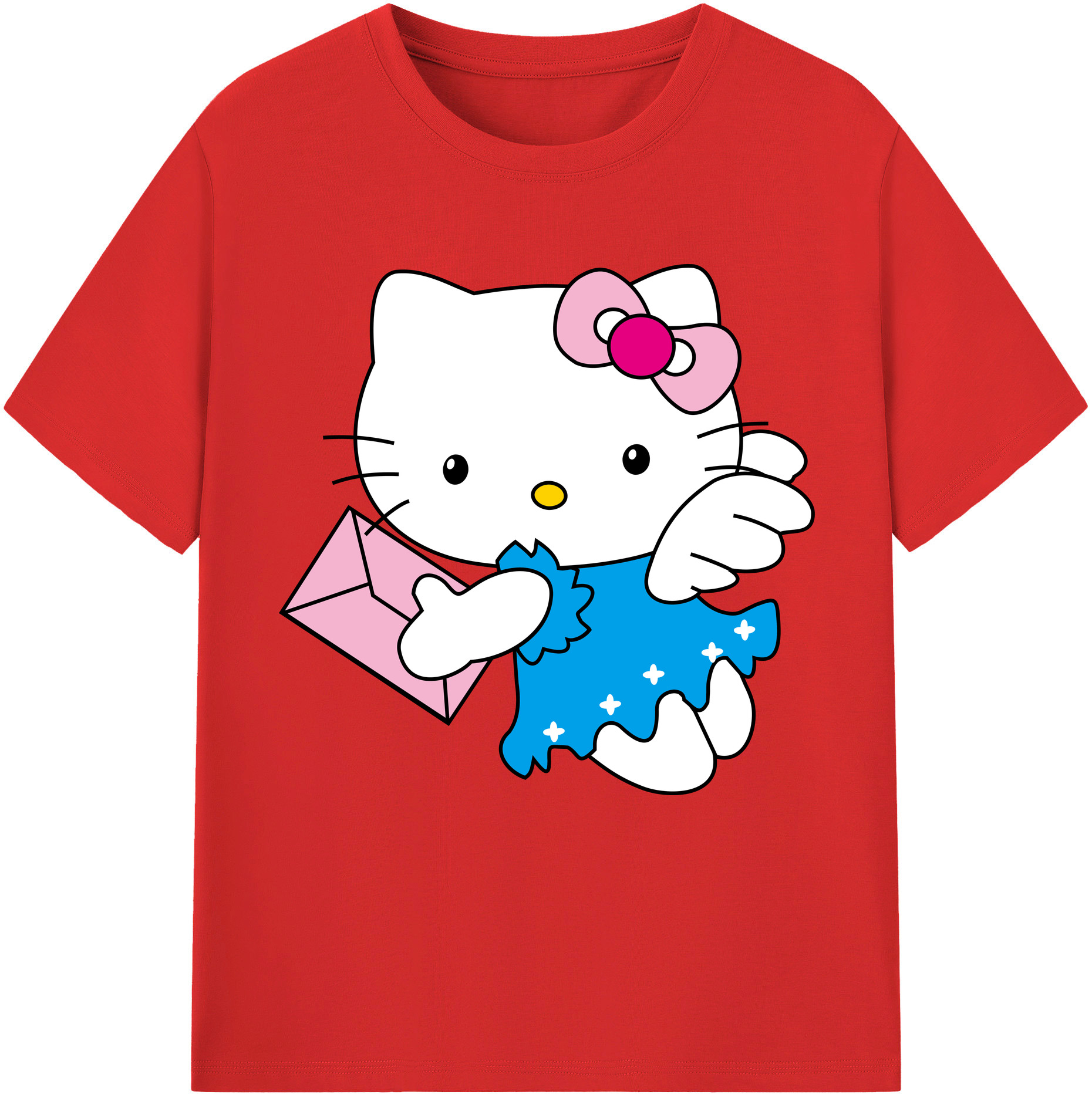 （画像用） Hello Kitty ハローキティ レディースカジュアルプリントTシャツ（綿100％）
