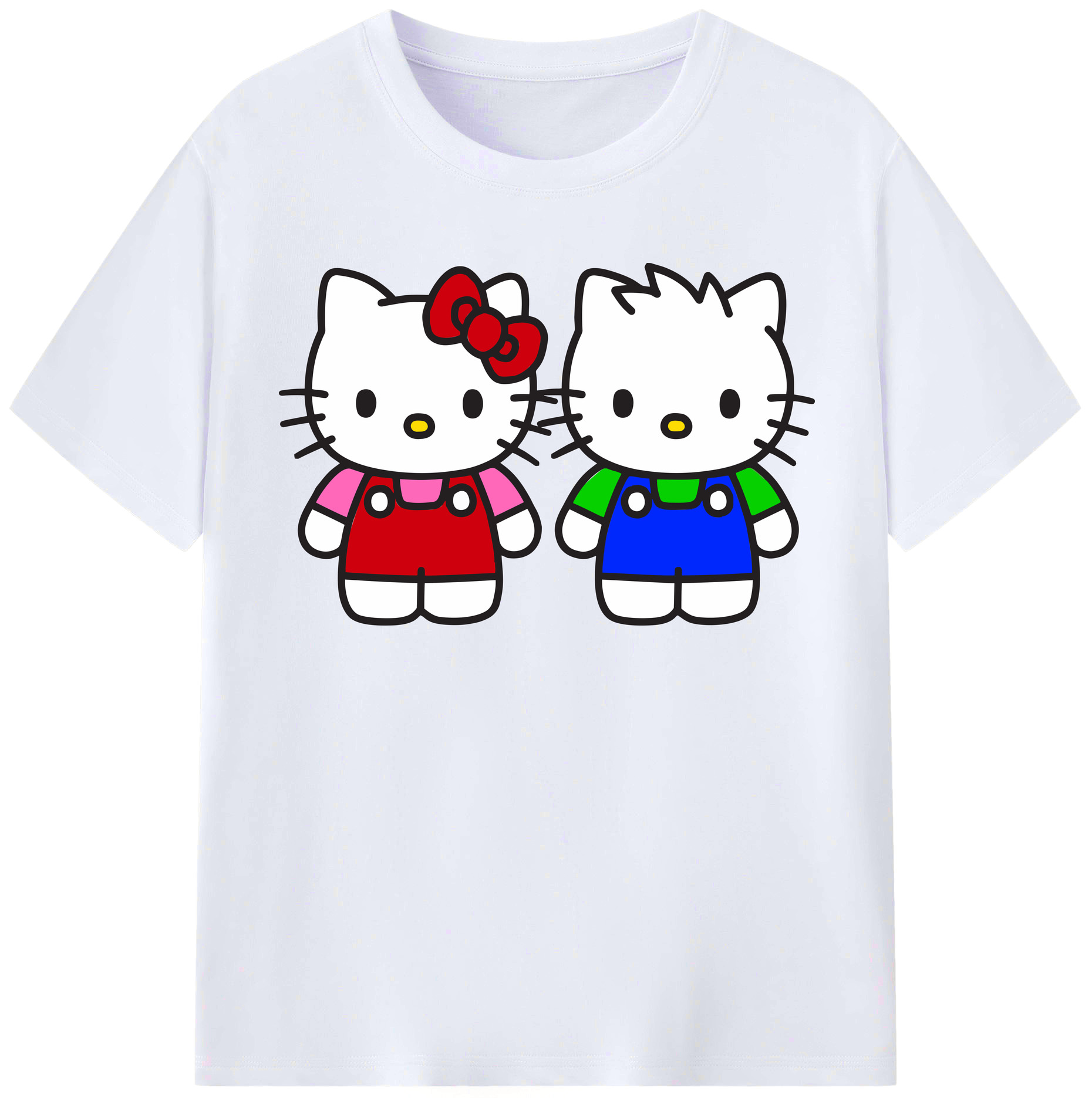 （画像用） Hello Kitty ハローキティ レディースカジュアルプリントTシャツ（綿100％）