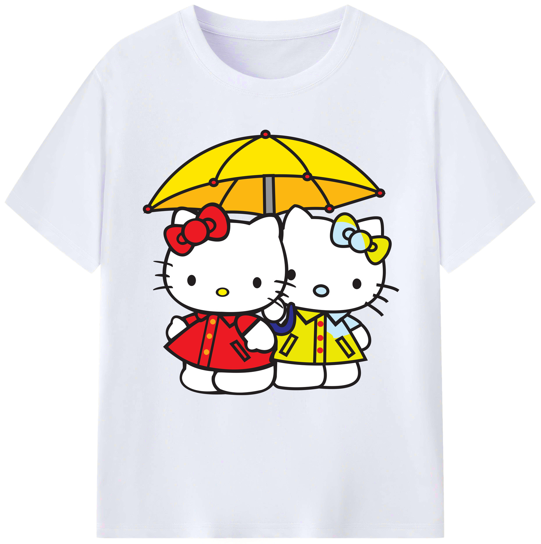 （画像用） Hello Kitty ハローキティ レディースカジュアルプリントTシャツ（綿100％）