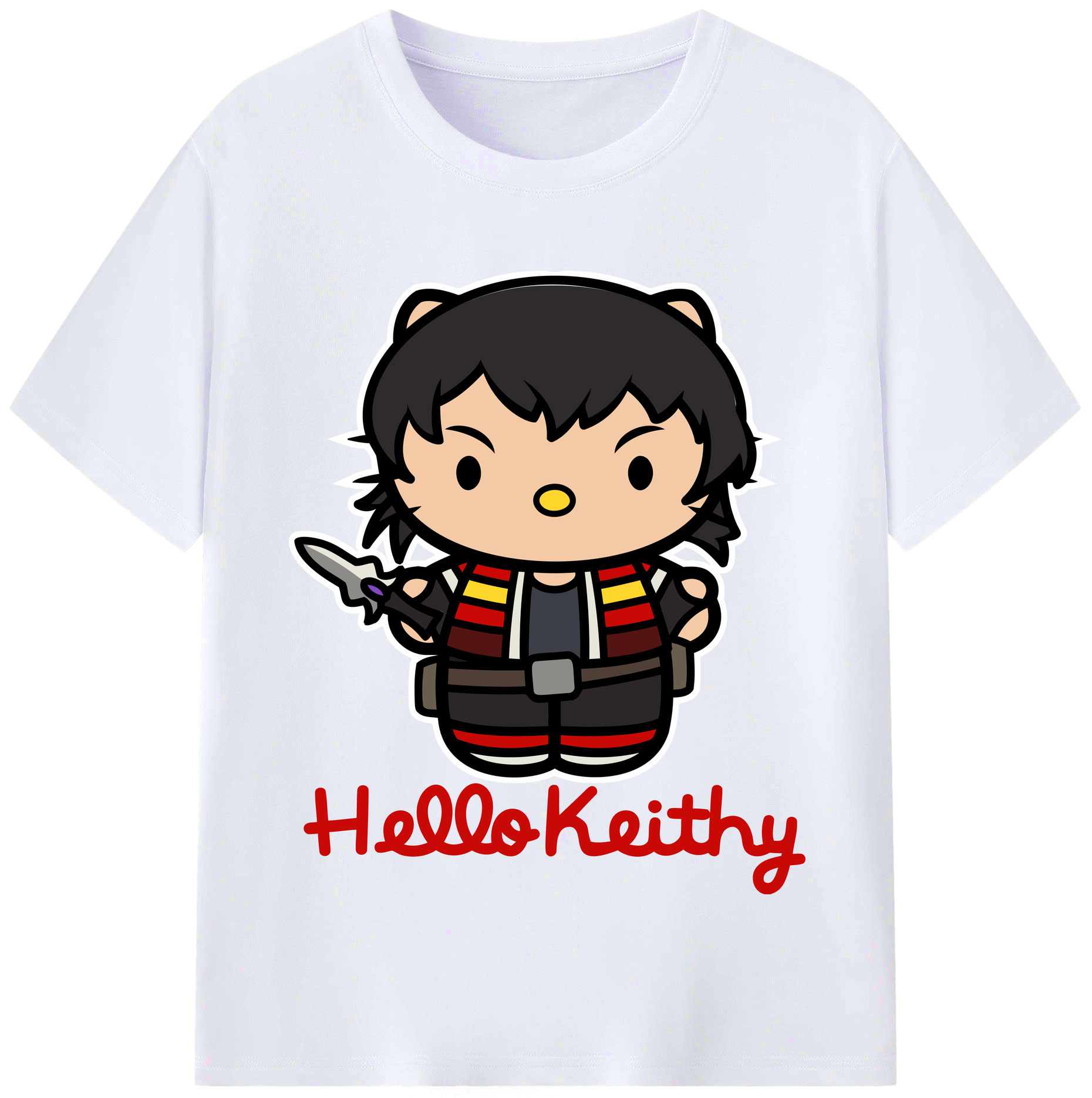 （画像用） Hello Kitty ハローキティ レディースカジュアルプリントTシャツ（綿100％）