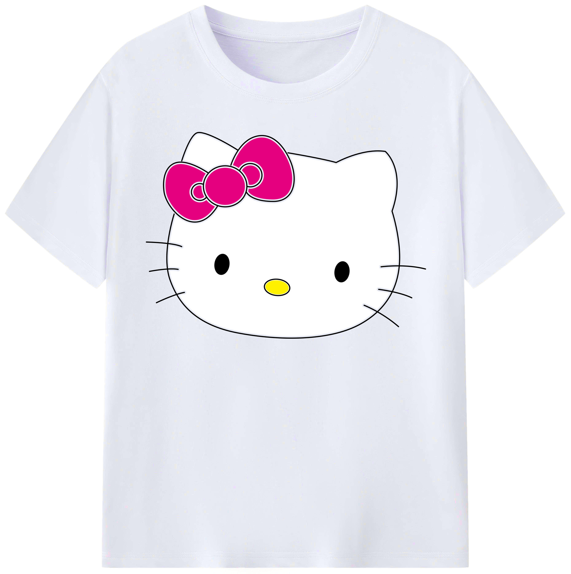 （画像用） Hello Kitty ハローキティ レディースカジュアルプリントTシャツ（綿100％）