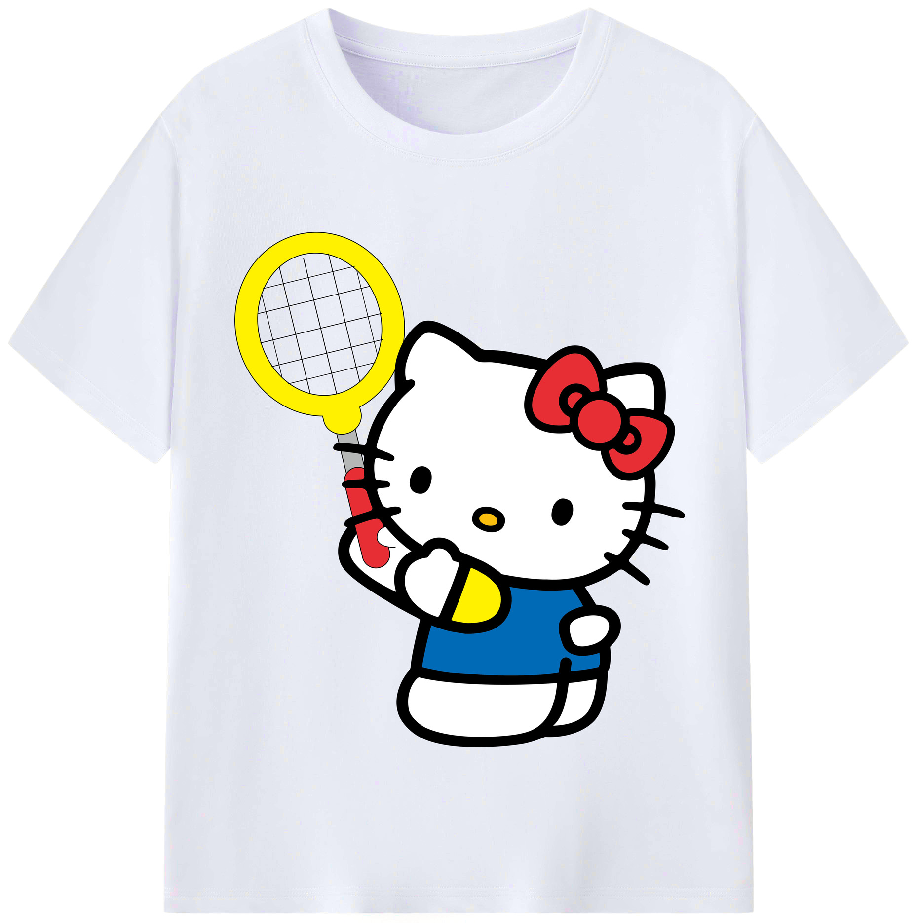 （画像用） Hello Kitty ハローキティ レディースカジュアルプリントTシャツ（綿100％）