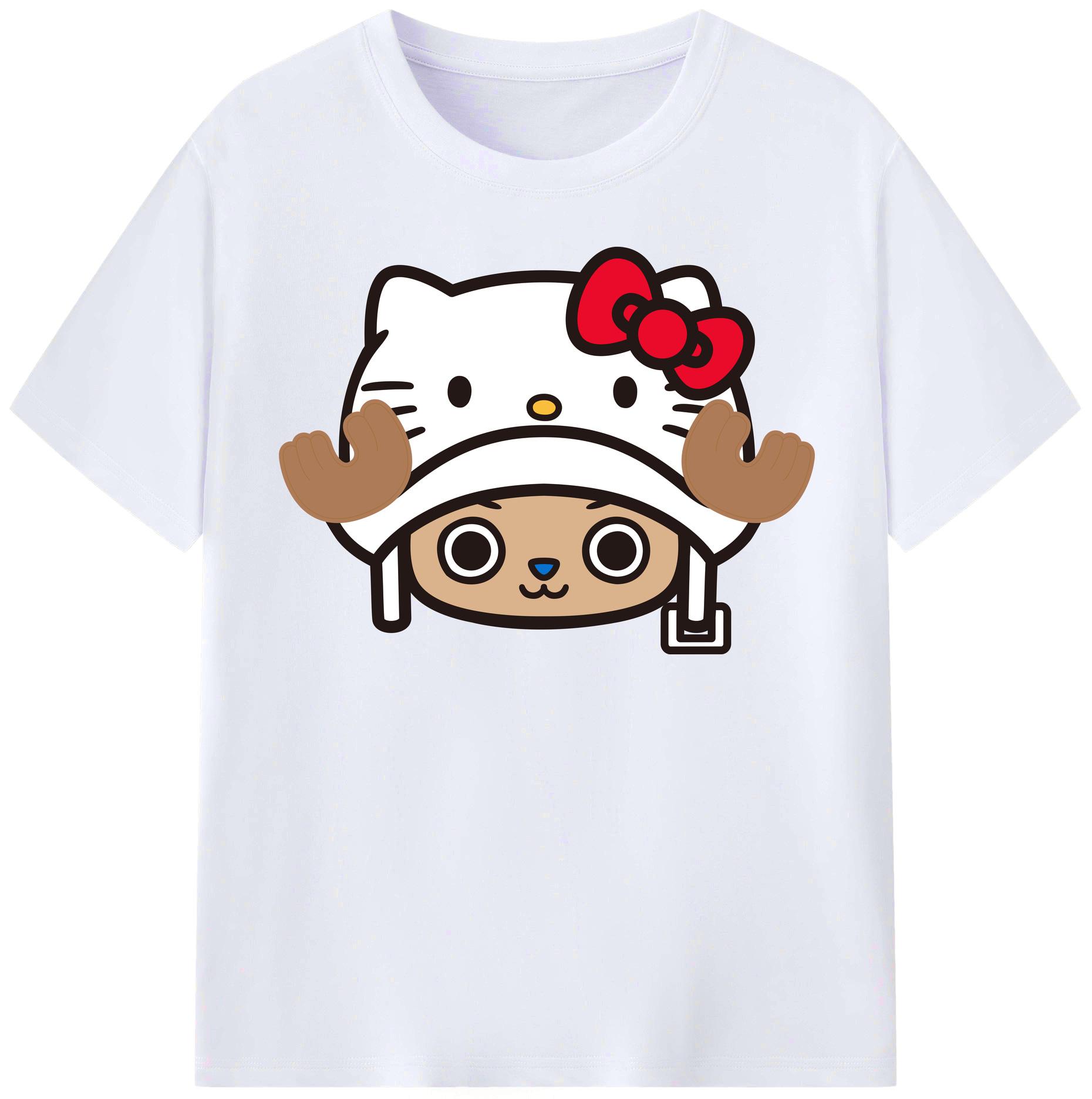 （画像用） Hello Kitty ハローキティ レディースカジュアルプリントTシャツ（綿100％）