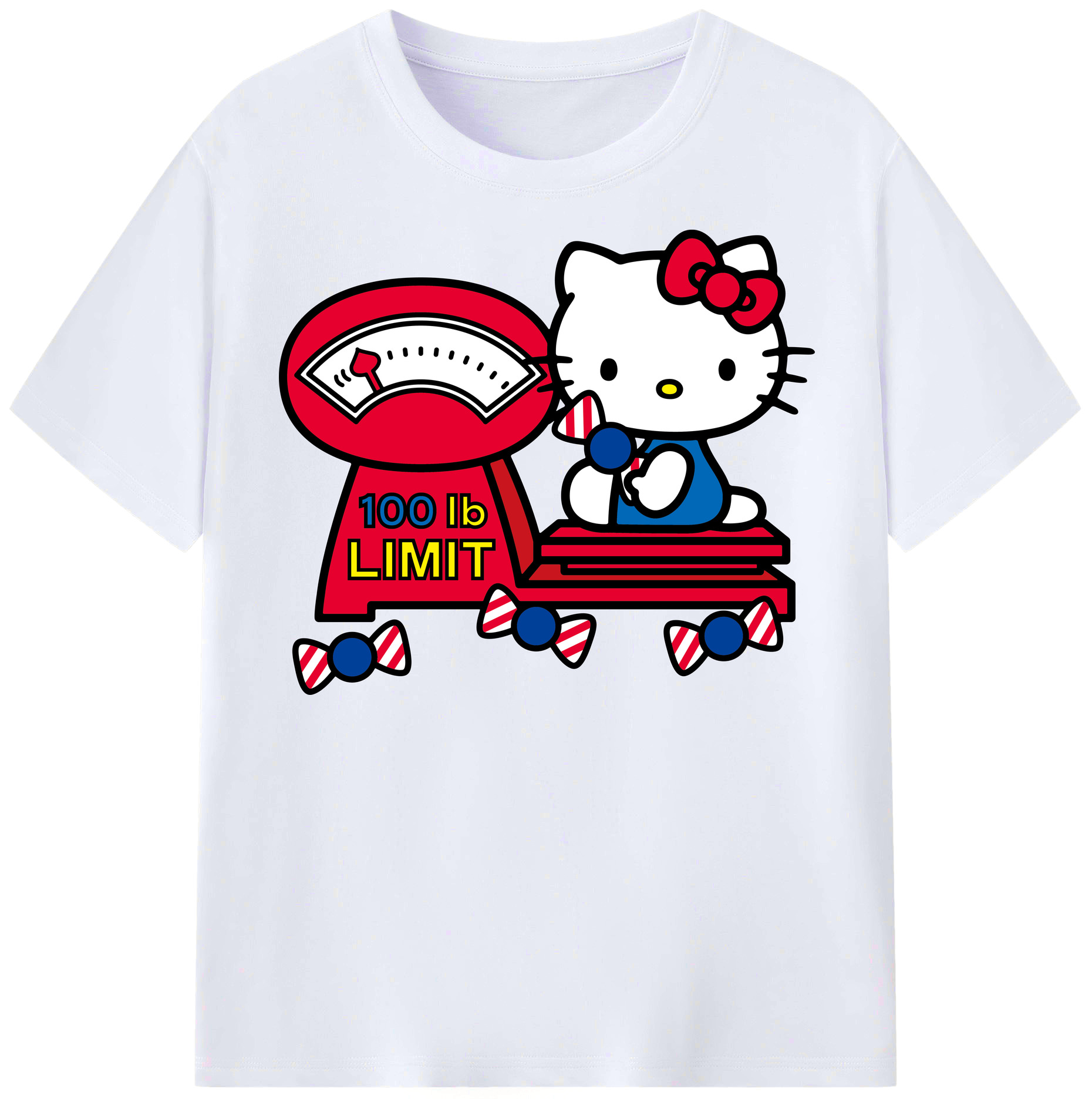 （画像用） Hello Kitty ハローキティ レディースカジュアルプリントTシャツ（綿100％）