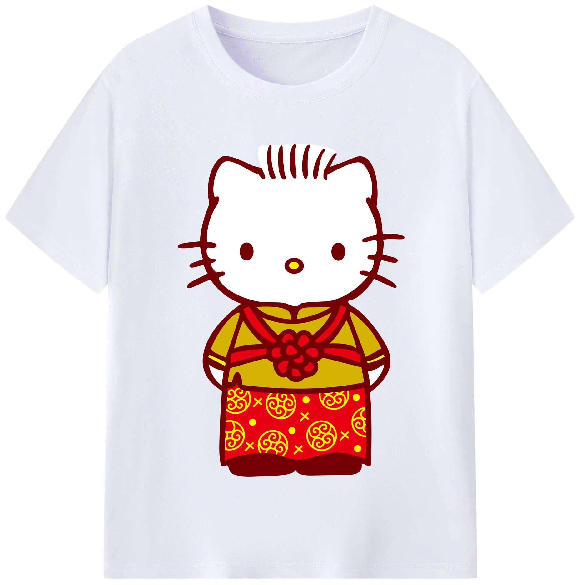 （画像用） Hello Kitty ハローキティ レディースカジュアルプリントTシャツ（綿100％）