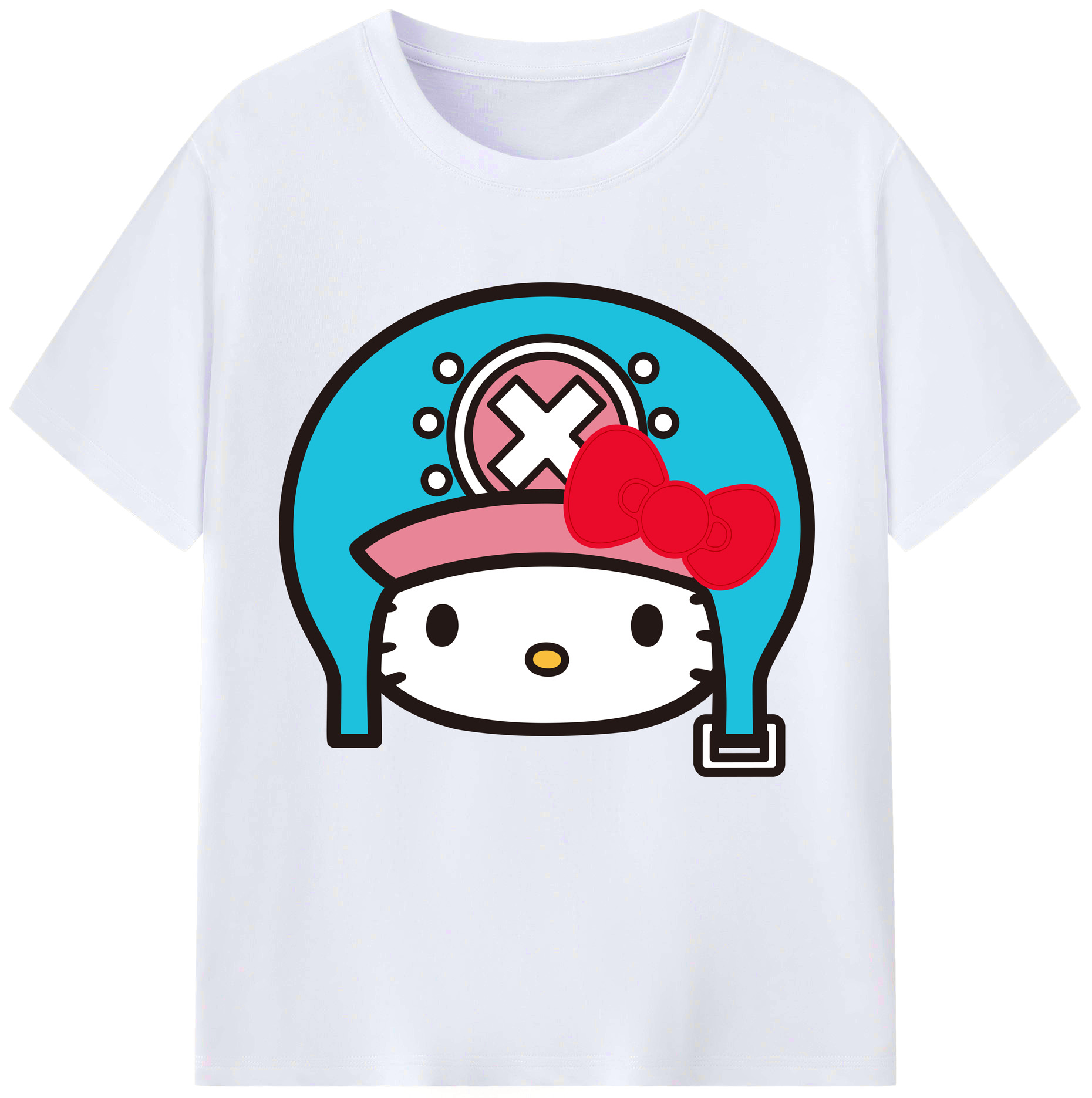 （画像用） Hello Kitty ハローキティ レディースカジュアルプリントTシャツ（綿100％）