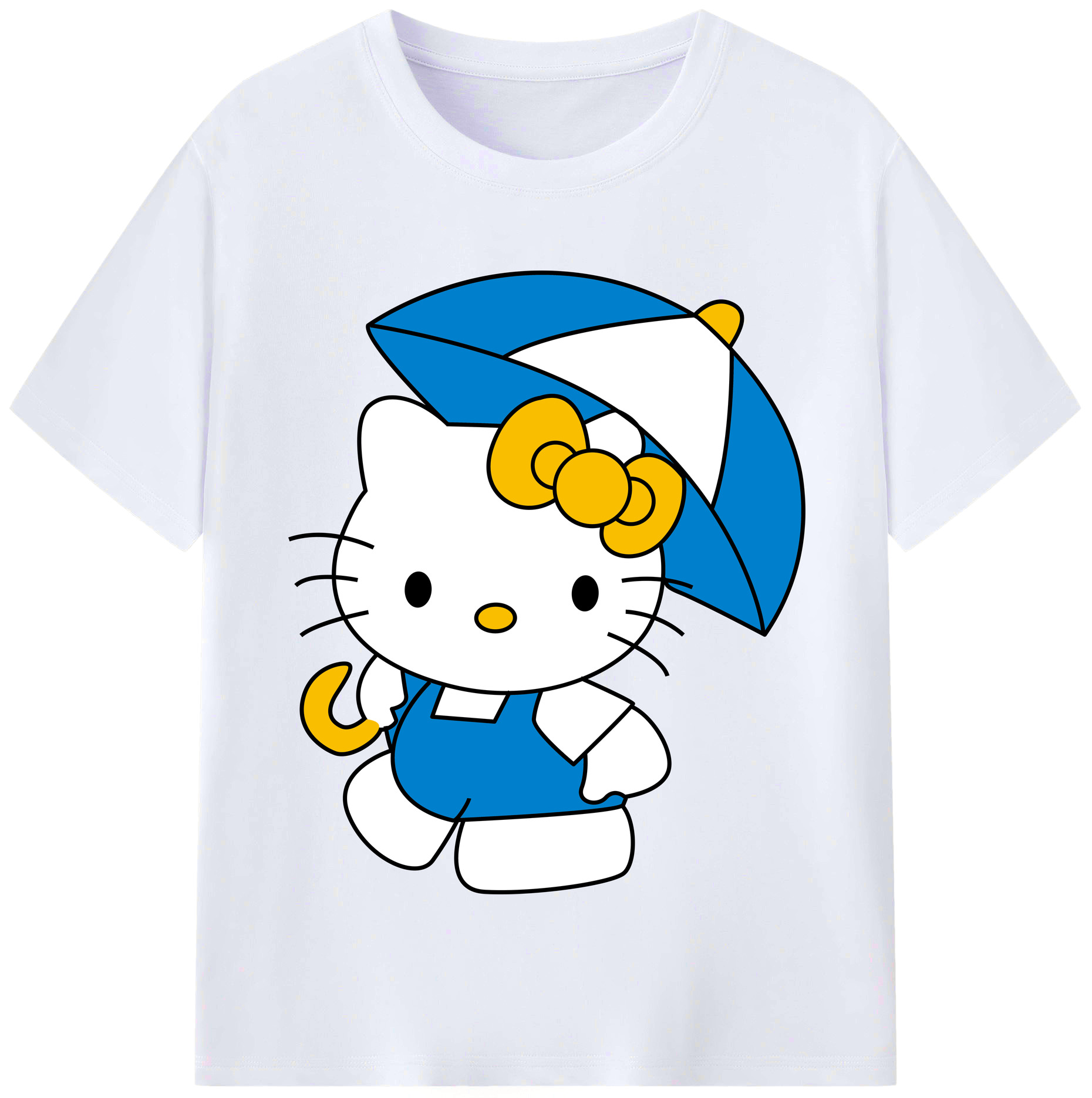 （画像用） Hello Kitty ハローキティ レディースカジュアルプリントTシャツ（綿100％）