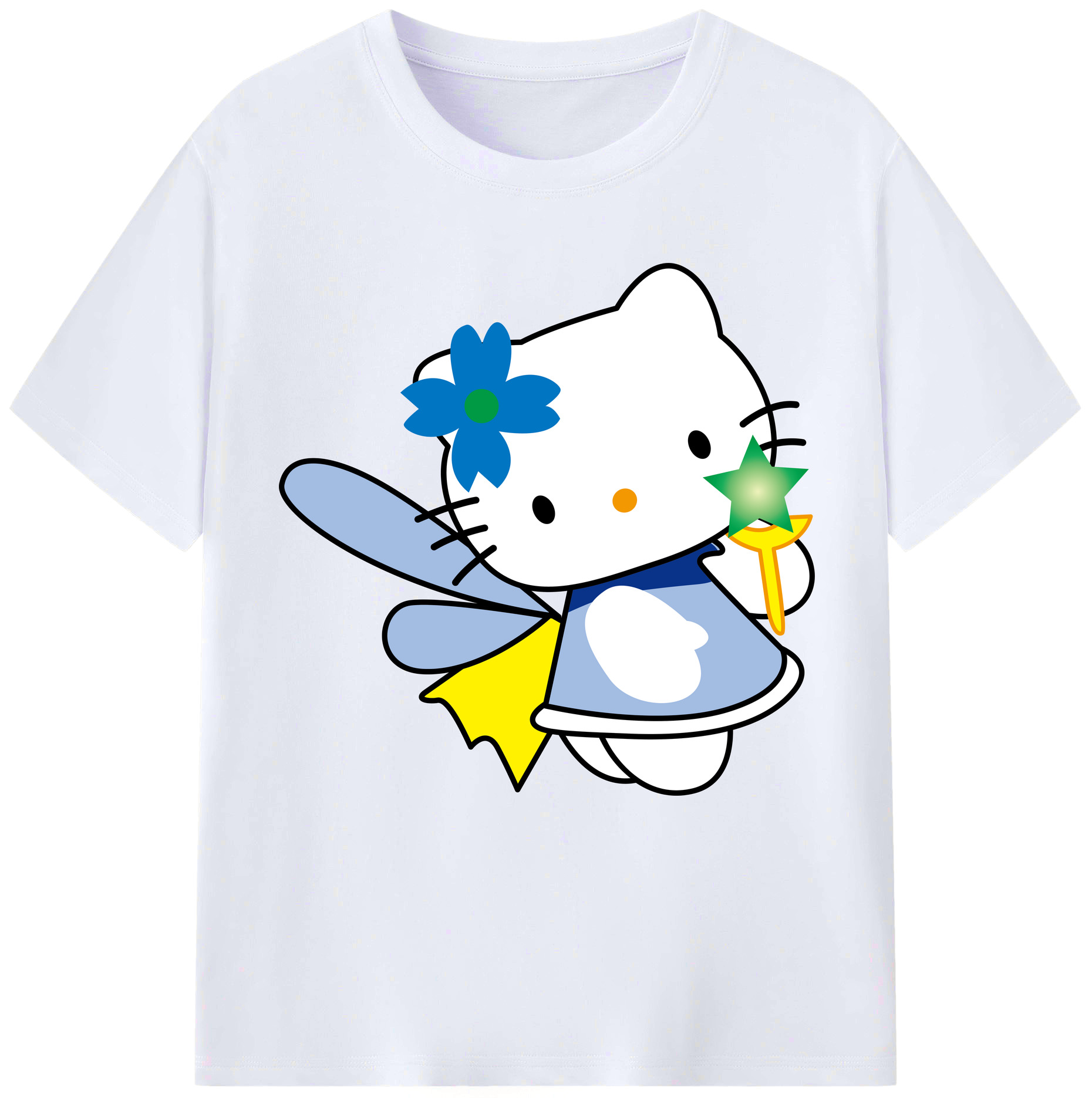 （画像用） Hello Kitty ハローキティ レディースカジュアルプリントTシャツ（綿100％）