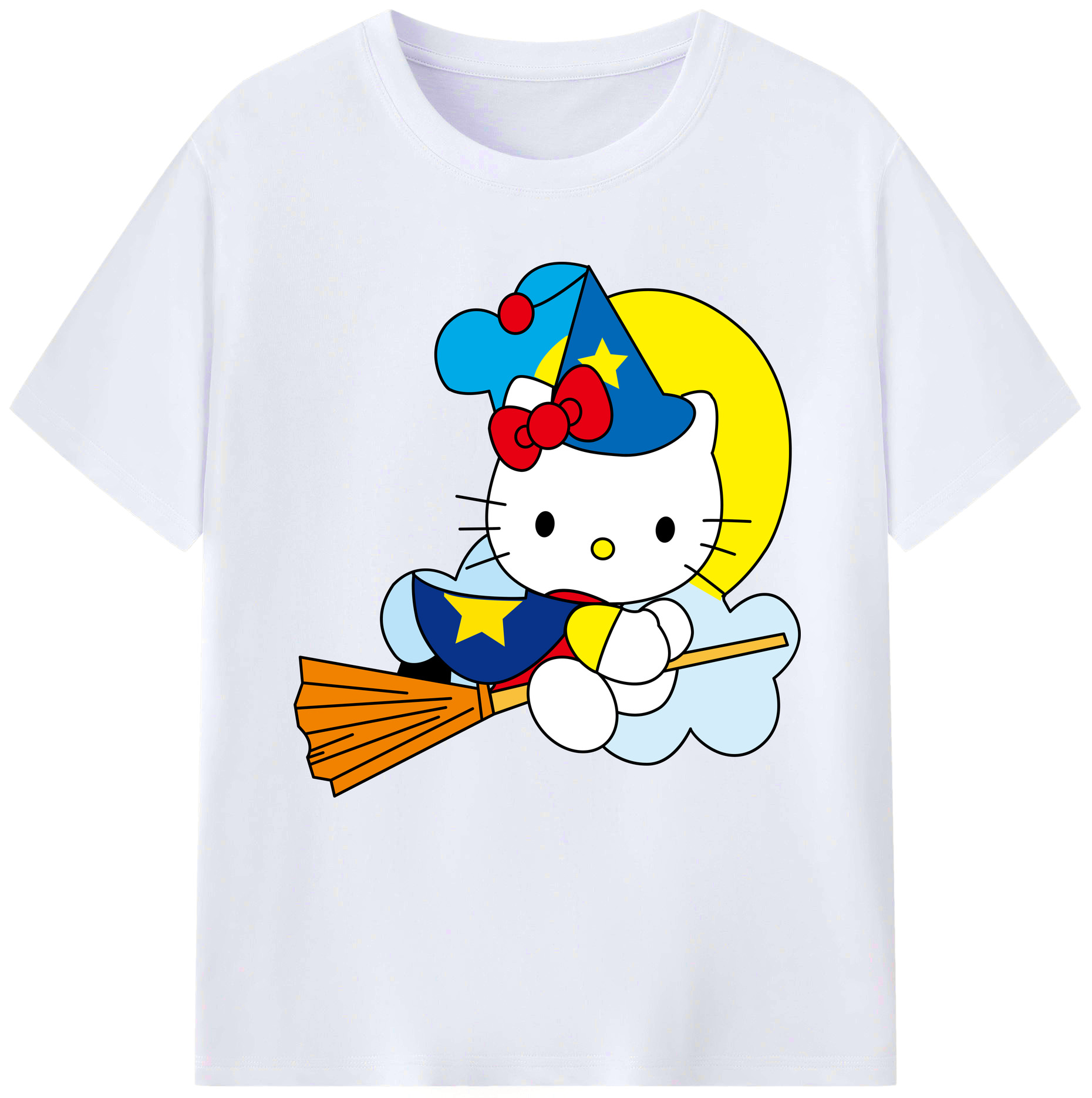 （画像用） Hello Kitty ハローキティ レディースカジュアルプリントTシャツ（綿100％）