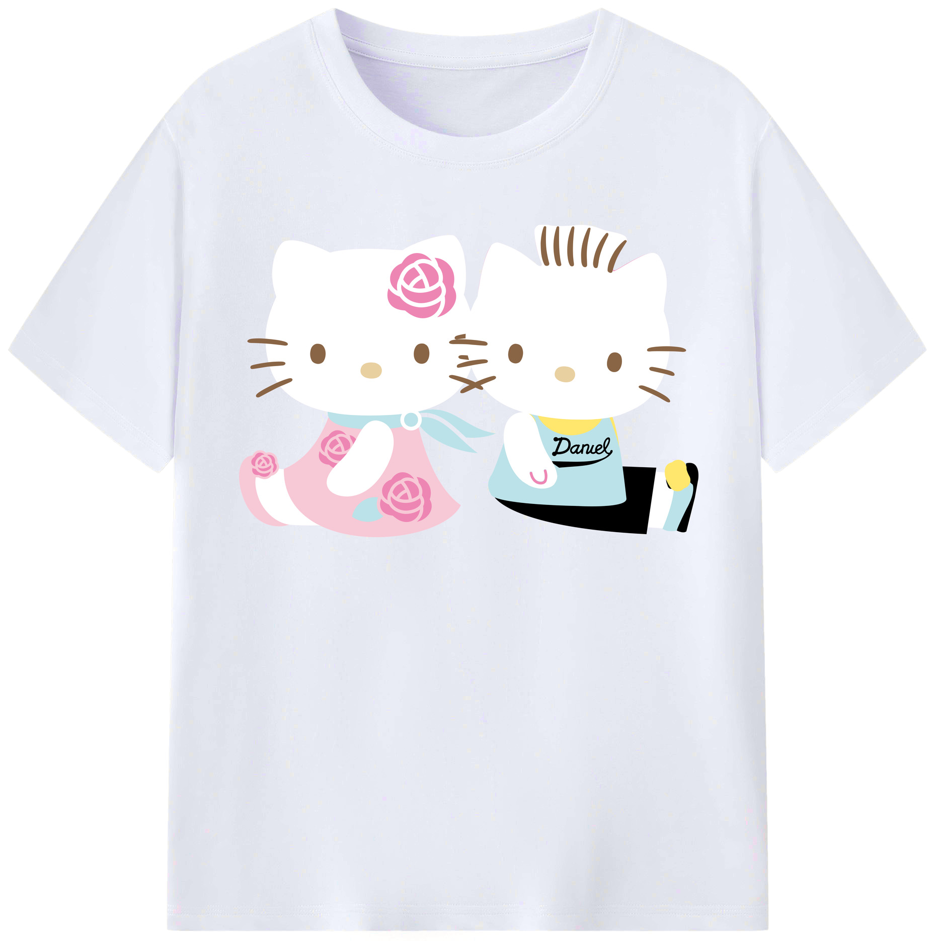 （画像用） Hello Kitty ハローキティ レディースカジュアルプリントTシャツ（綿100％）