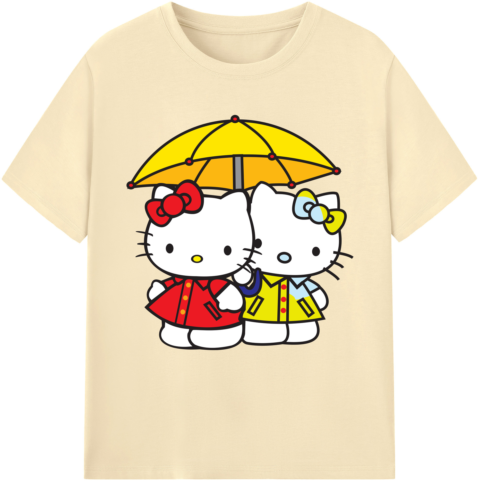 （画像用） Hello Kitty ハローキティ 綿100％半袖Tシャツ（フロントプリント）
