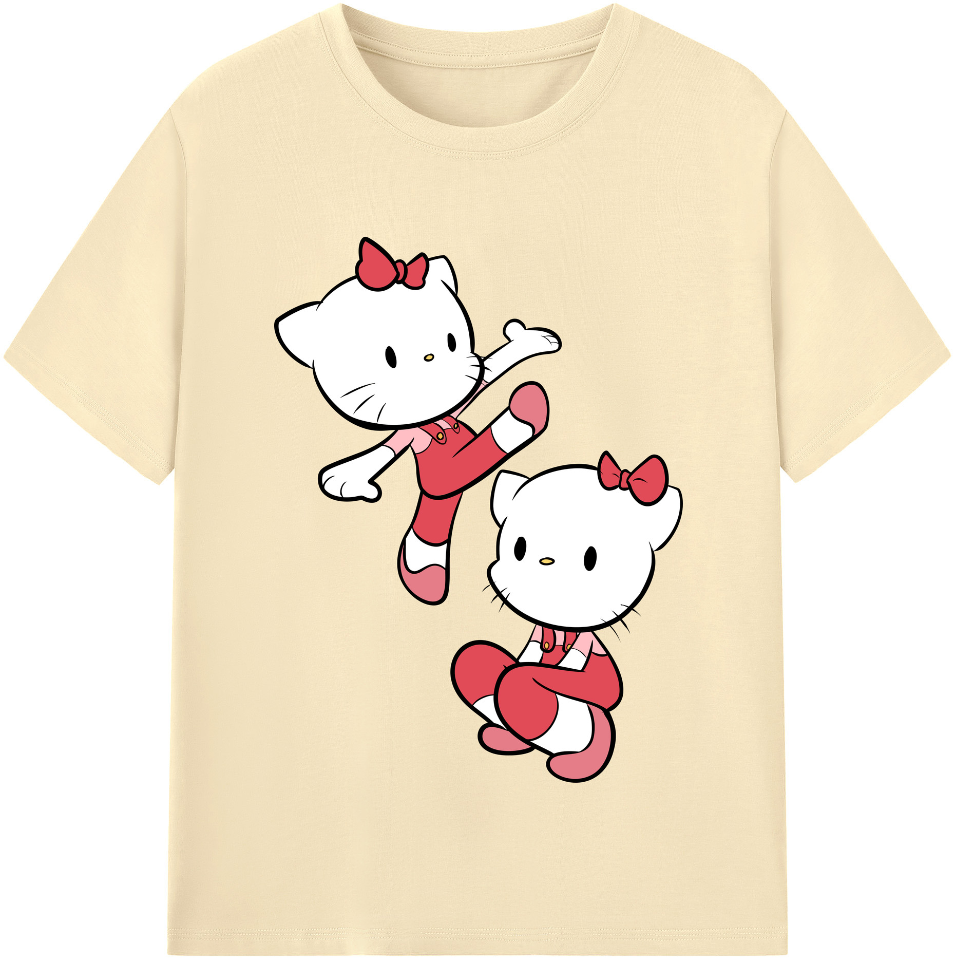 （画像用） Hello Kitty ハローキティ 綿100％半袖Tシャツ（フロントプリント）