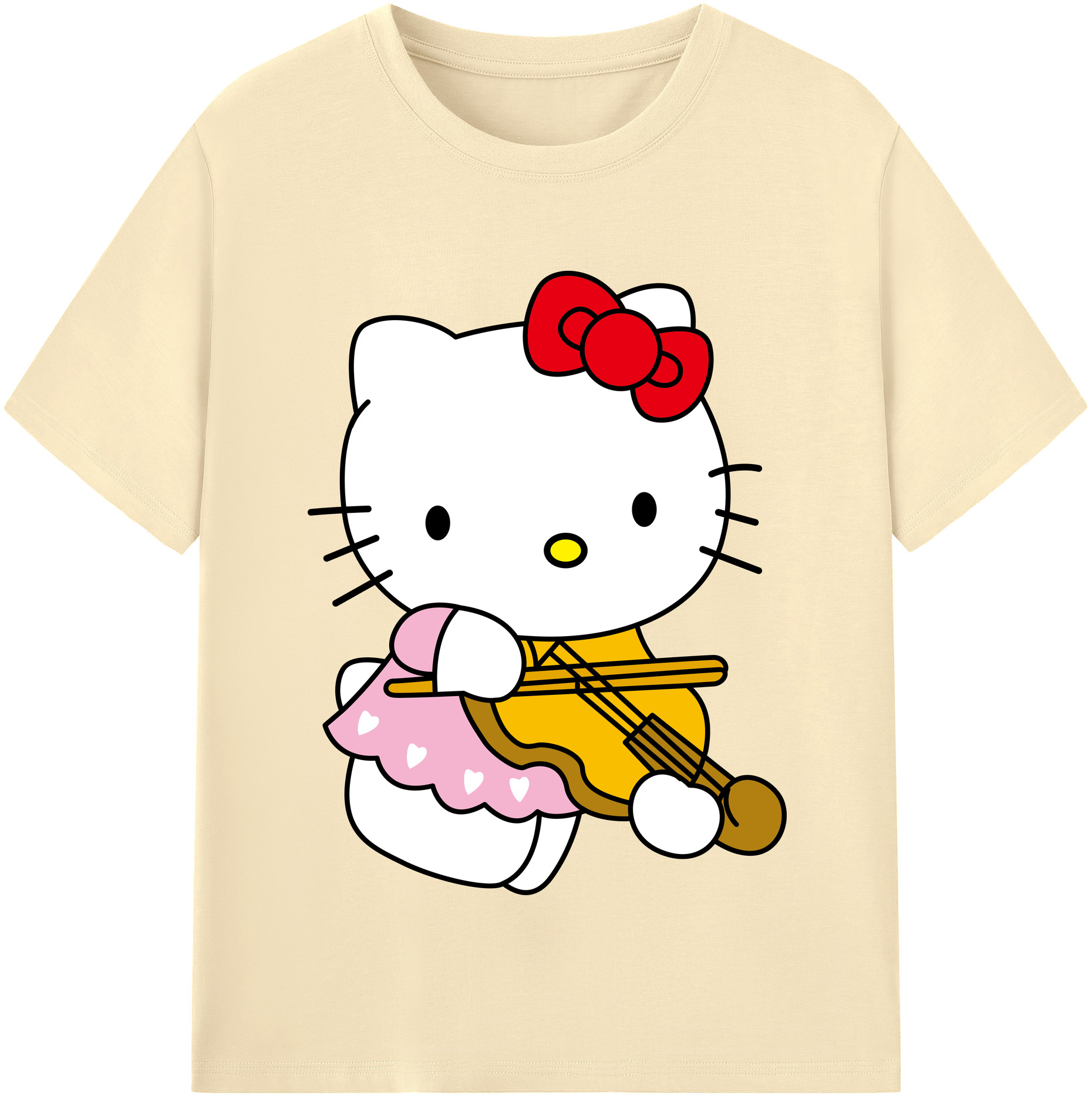 （画像用） Hello Kitty ハローキティ 綿100％半袖Tシャツ（フロントプリント）