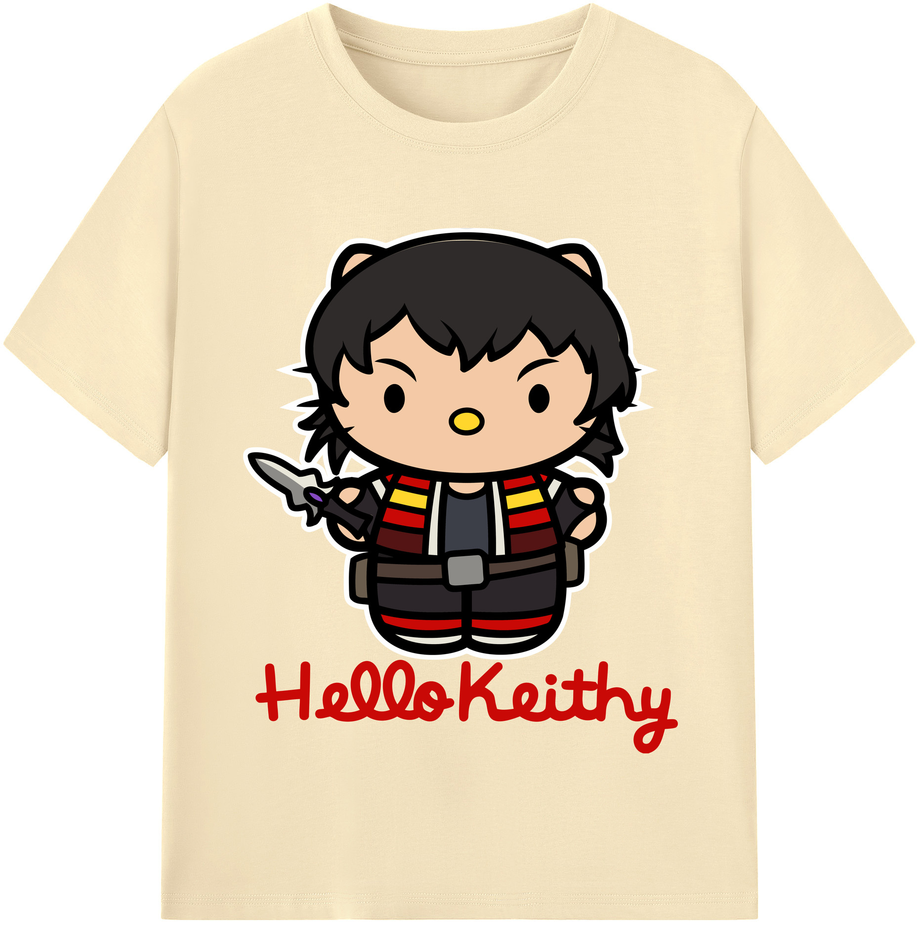 （画像用） Hello Kitty ハローキティ 綿100％半袖Tシャツ（フロントプリント）