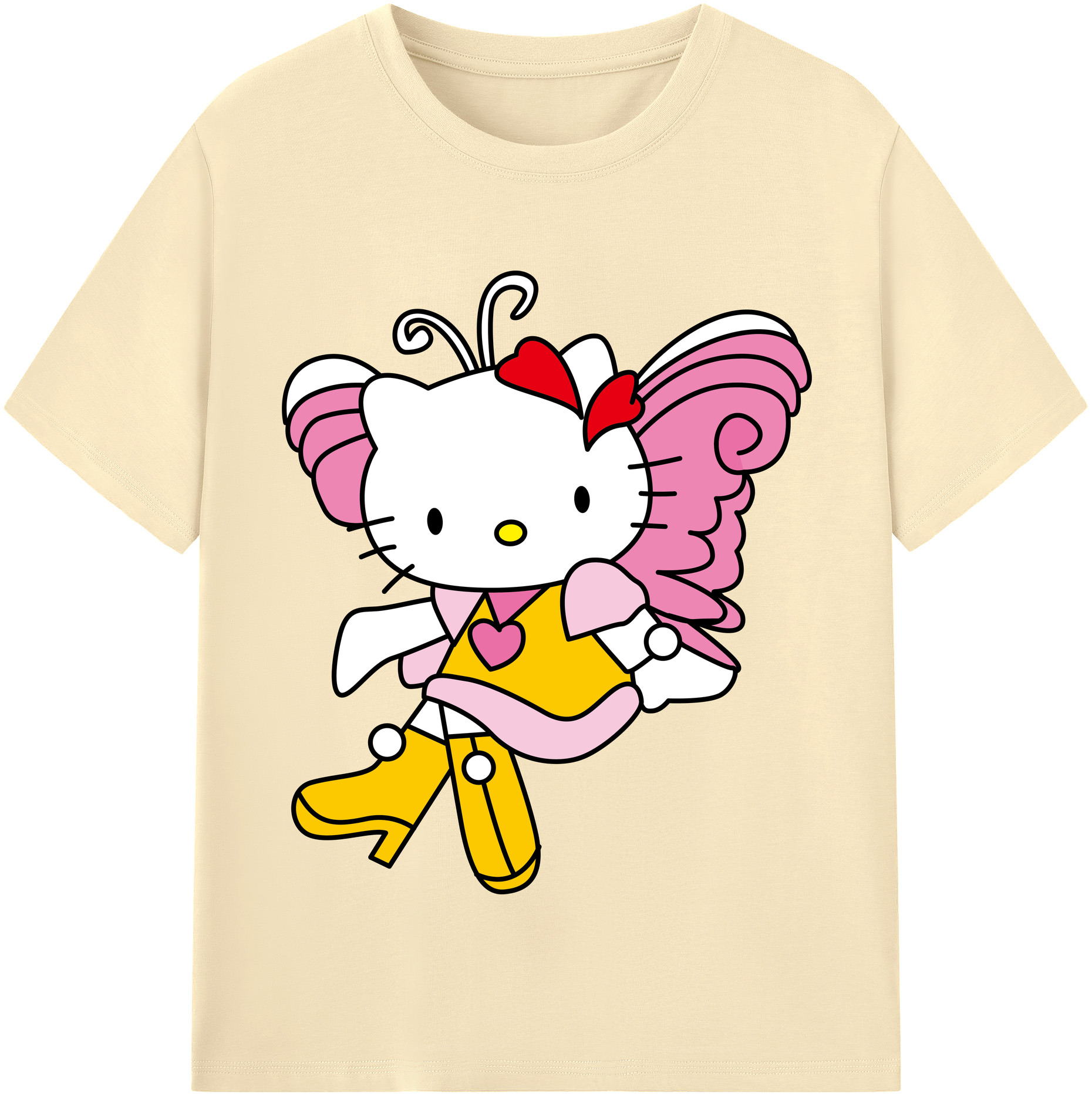 （画像用） Hello Kitty ハローキティ 綿100％半袖Tシャツ（フロントプリント）