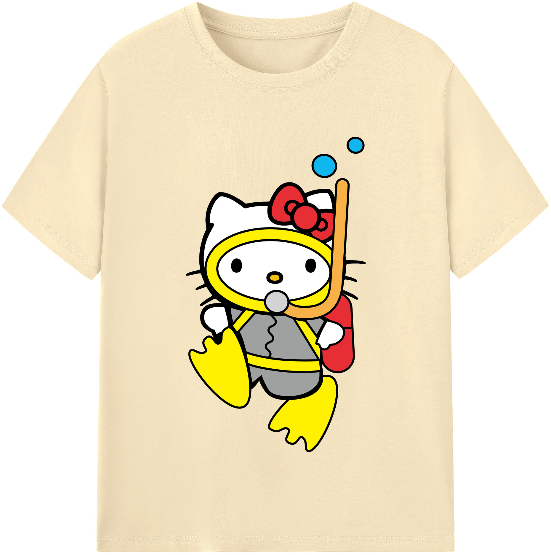 （画像用） Hello Kitty ハローキティ 綿100％半袖Tシャツ（フロントプリント）