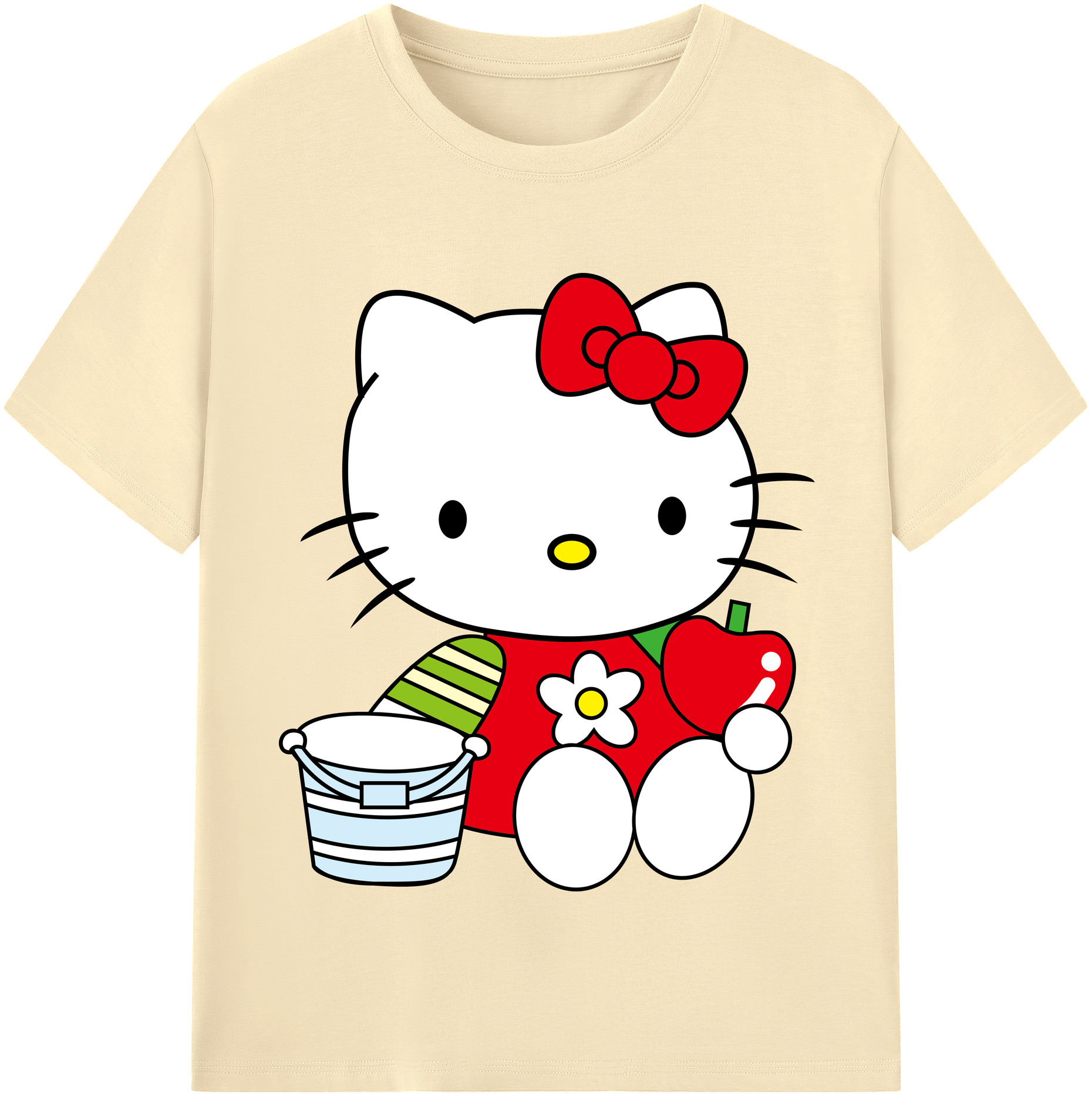（画像用） Hello Kitty ハローキティ 綿100％半袖Tシャツ（フロントプリント）