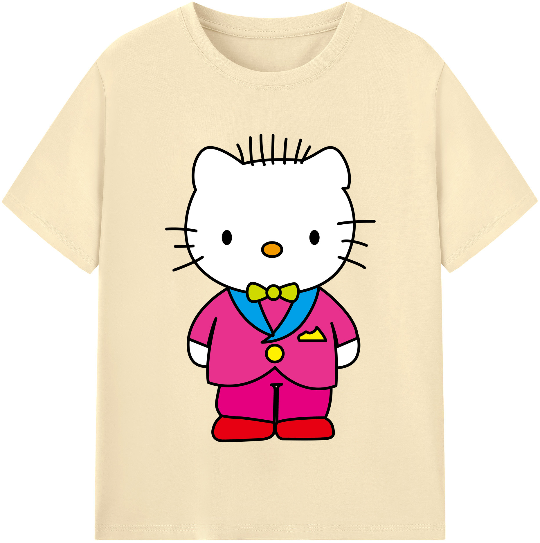 （画像用） Hello Kitty ハローキティ 綿100％半袖Tシャツ（フロントプリント）