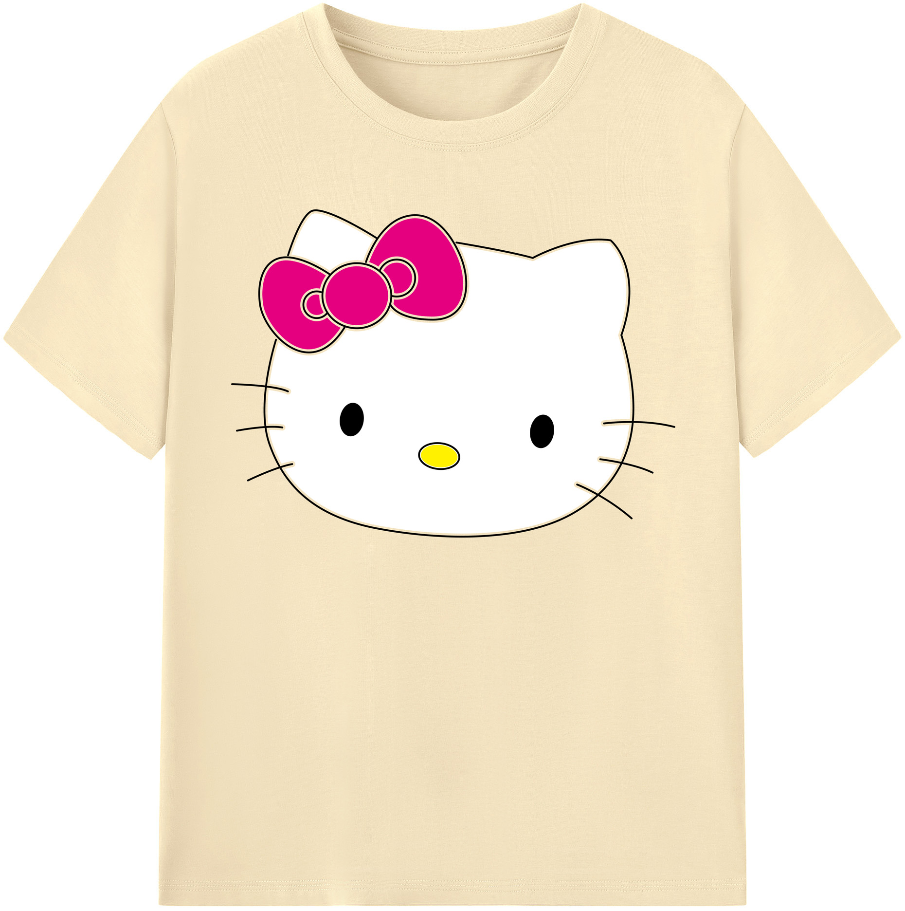 （画像用） Hello Kitty ハローキティ 綿100％半袖Tシャツ（フロントプリント）