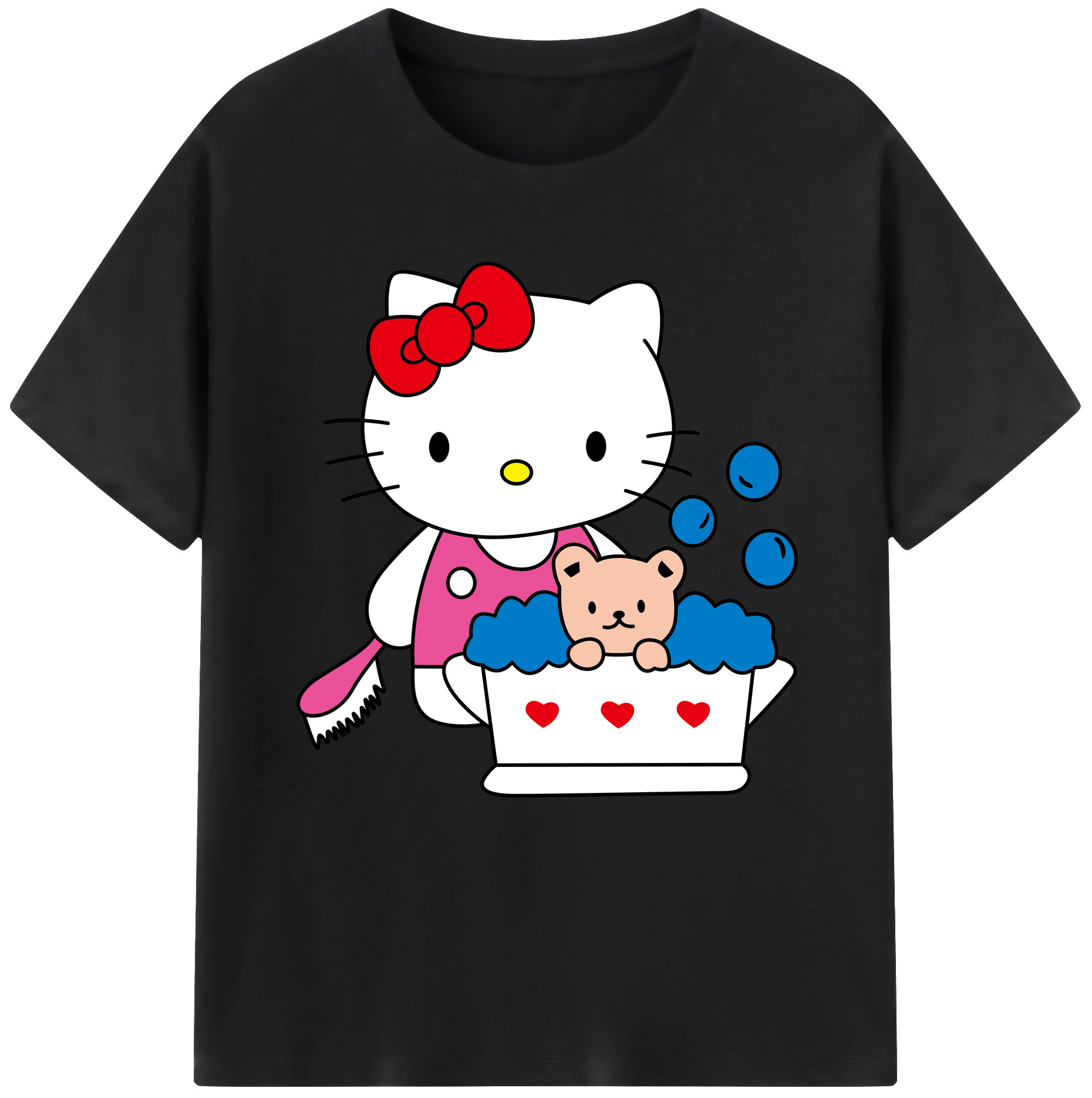 （画像用） Hello Kitty ハローキティ 綿100％半袖Tシャツ（フロントプリント）