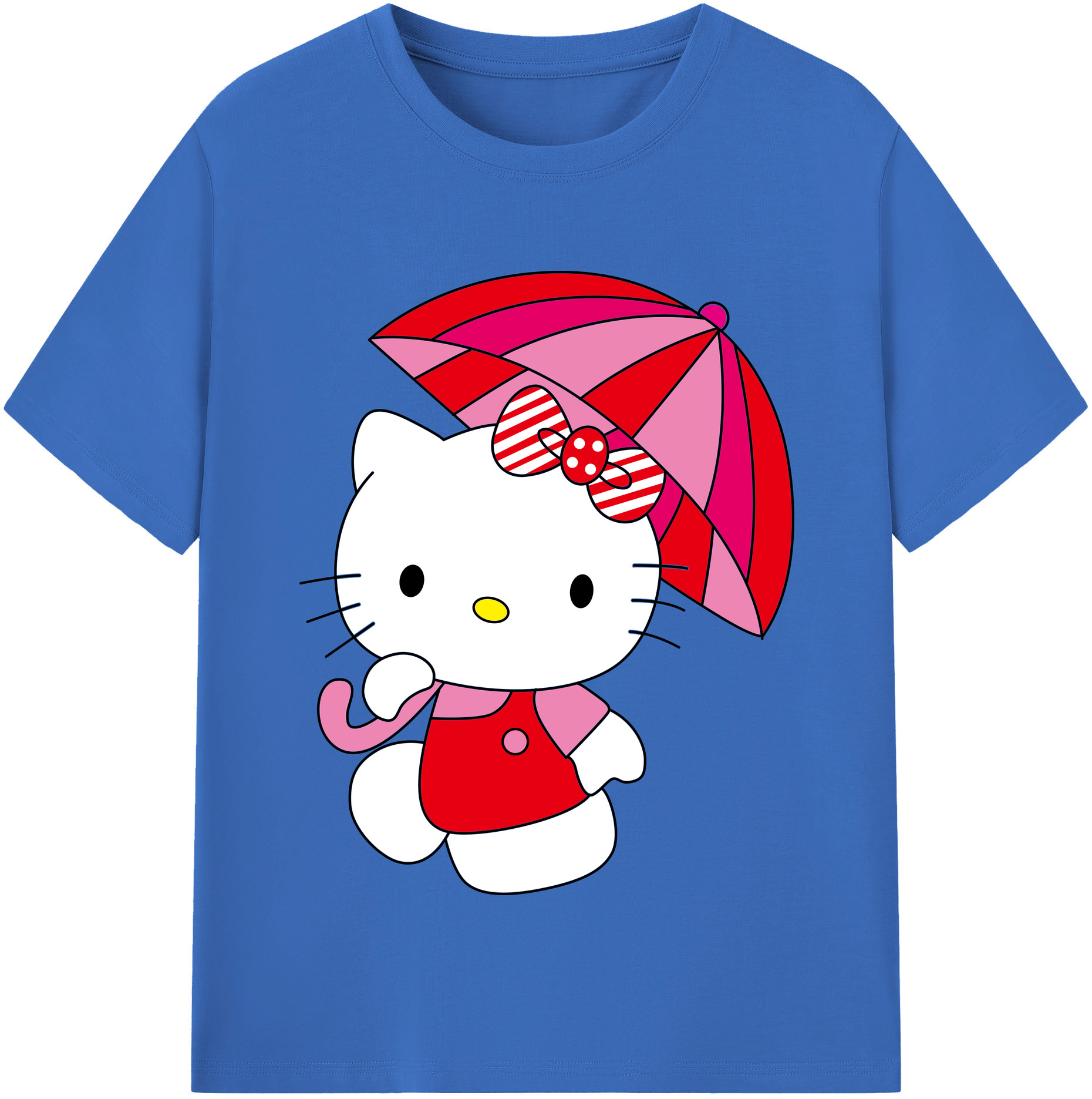 （画像用） Hello Kitty ハローキティ 綿100％半袖Tシャツ（フロントプリント）