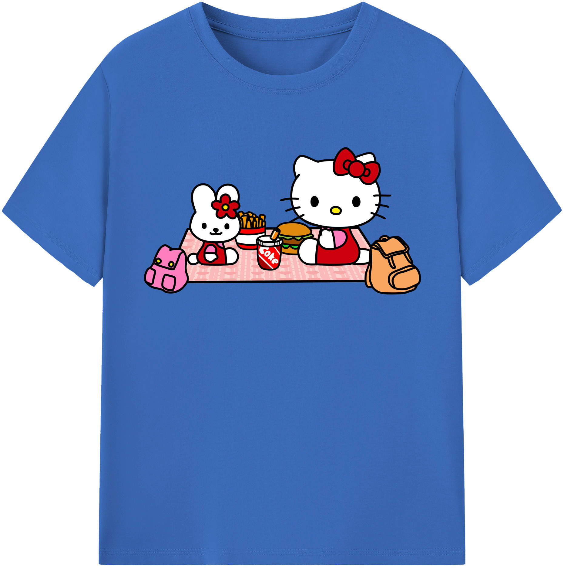 （画像用） Hello Kitty ハローキティ 綿100％半袖Tシャツ（フロントプリント）